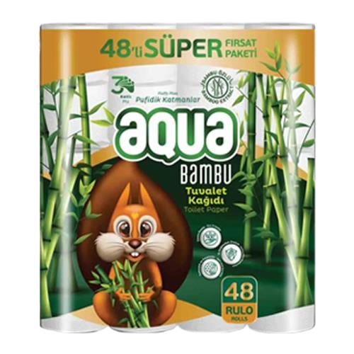 Aqua Bambu Tuvalet Kağıdı 48'li 3 Kat