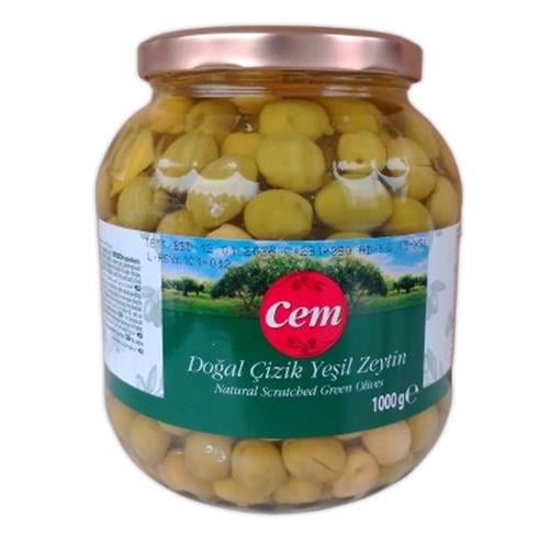 Cem Bodrum Yeşil Çizik Zeytin 1500Gr