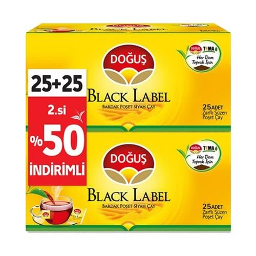 Doğuş Bardak 25'li Black Label 2. si %50 İndirimli