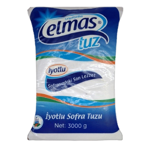 Elmas İyotlu Sofra Tuzu 3000gr