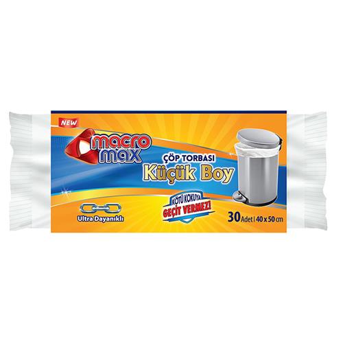 Macromax Extra Güçlü Çöp Torbası Küçük 30'lu
