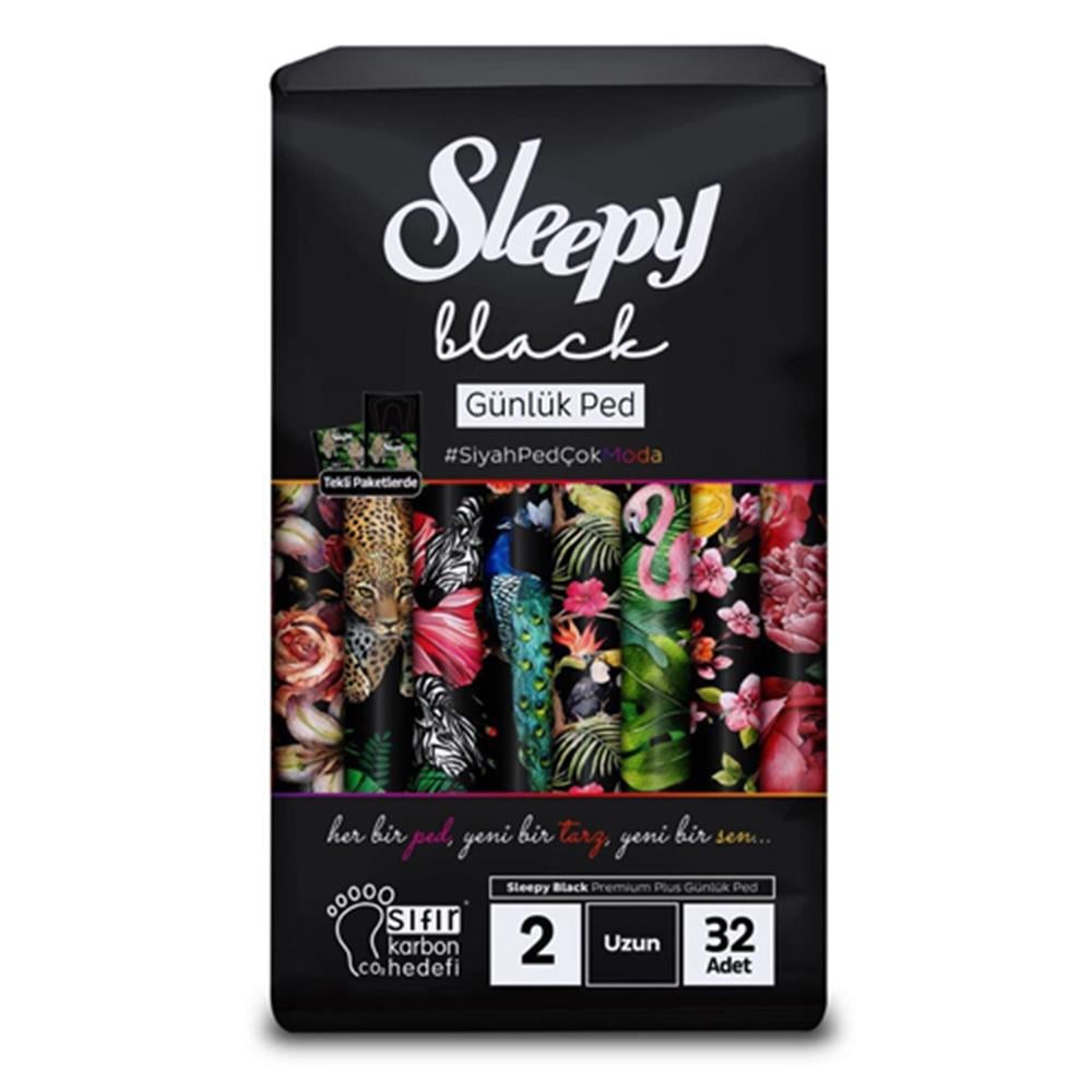 Sleepy Black Günlük Ped Uzun 32'li