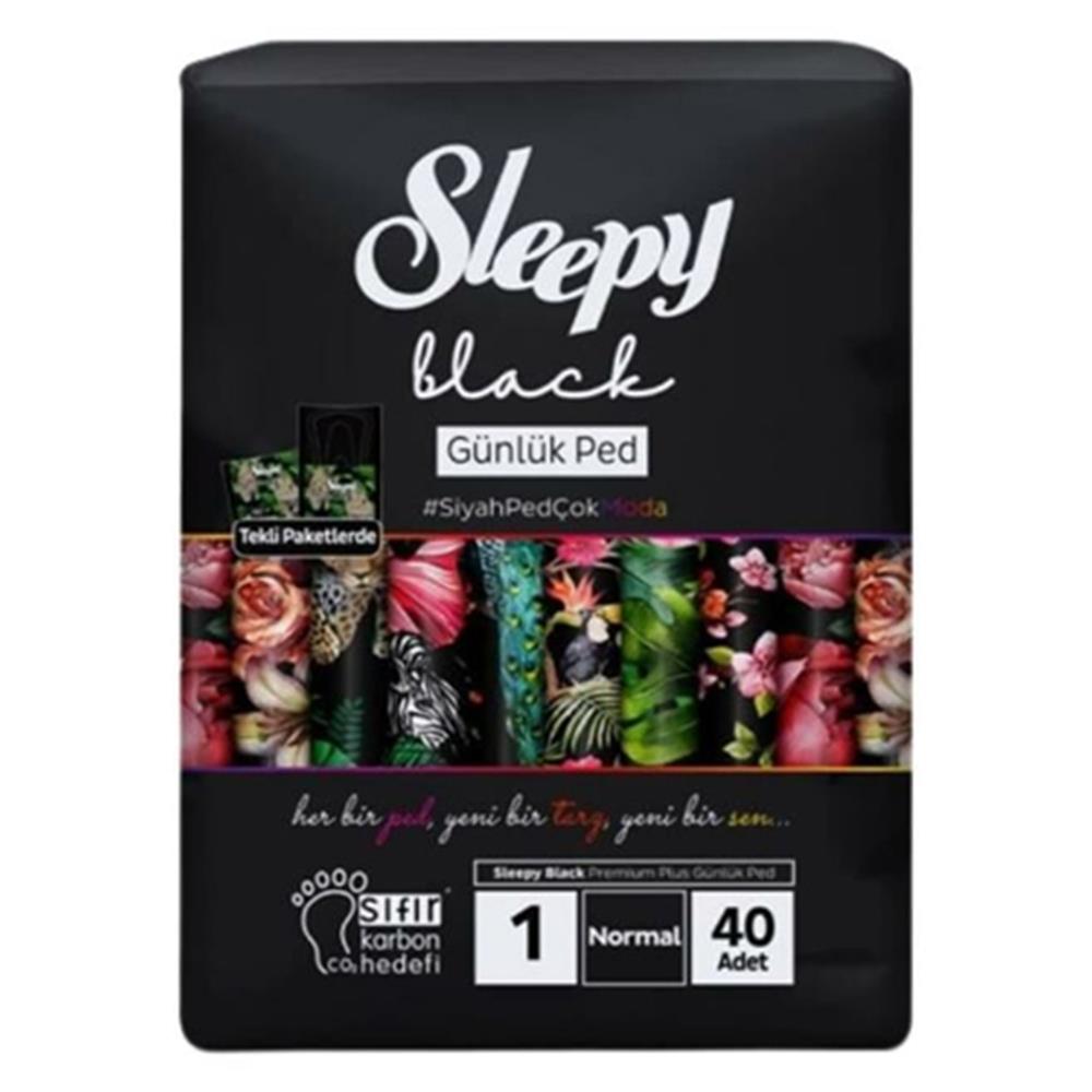 Sleepy Black Günlük Ped Uzun 40'lı