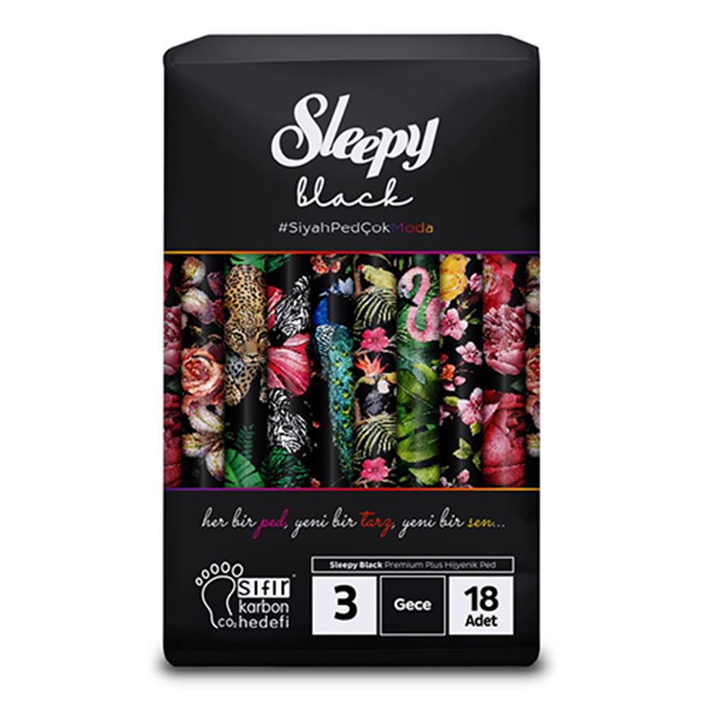 Sleepy Black Ped Gece 18'li