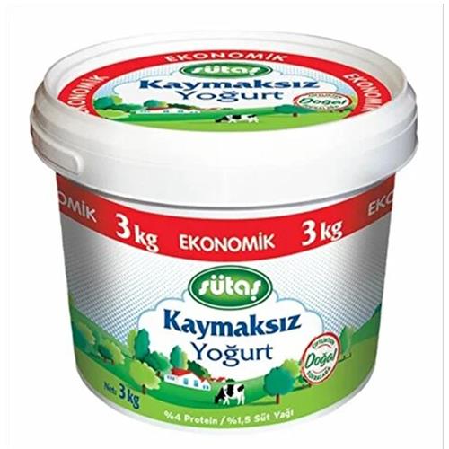 Sütaş Yoğurt 3000gr Kaymaksız