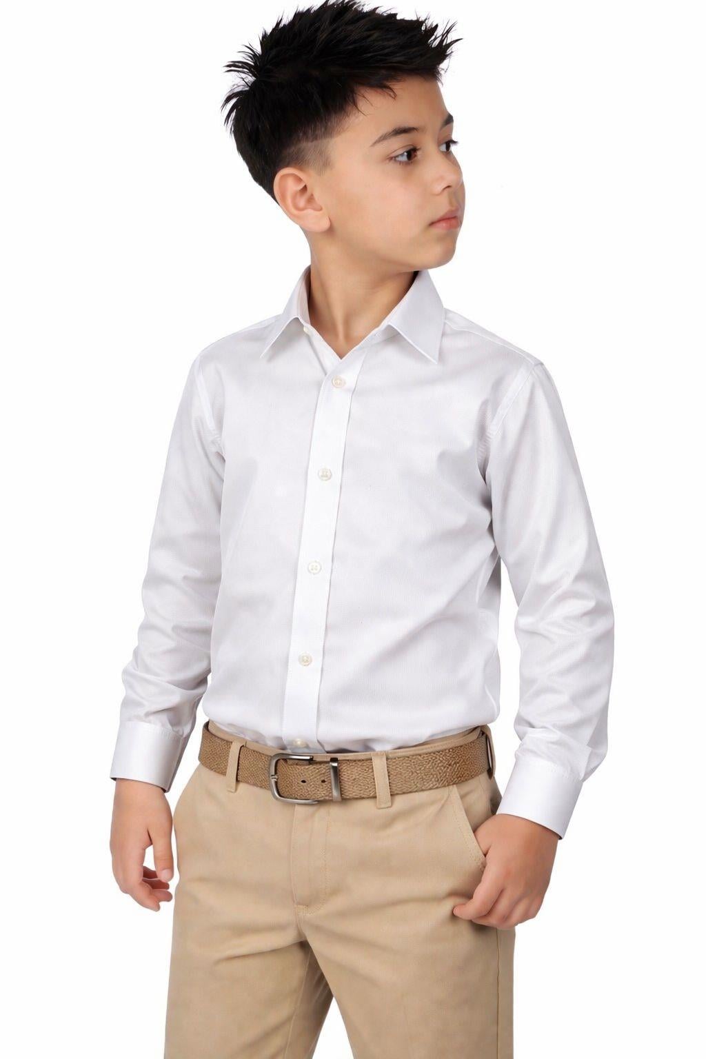 Beyaz Erkek Çocuk Gömlek