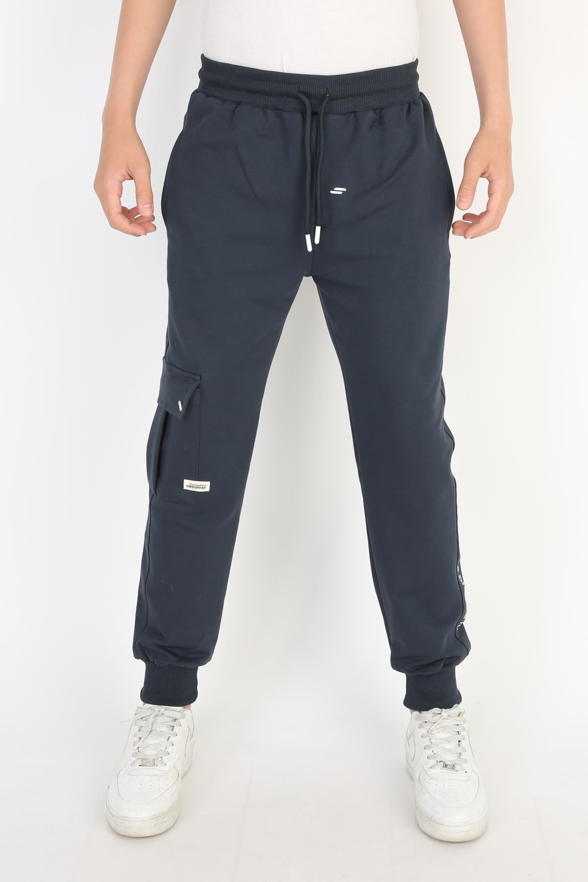 %100 Cotton İki İplik Baskılı Erkek Çocuk Eşofman Altı