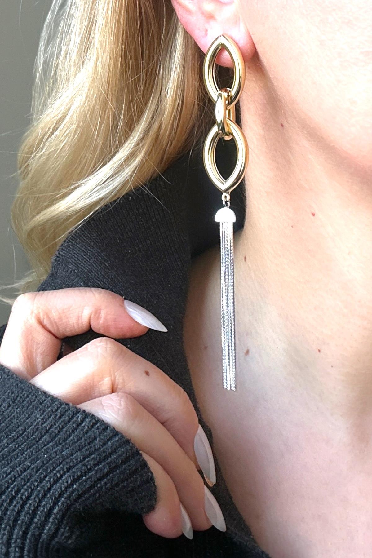 Özel Tasarım İki renkli Küpe