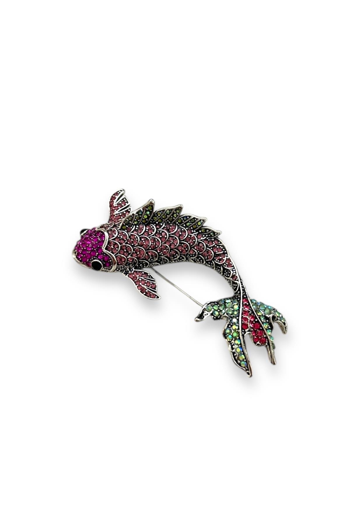 Pink Fin Broş