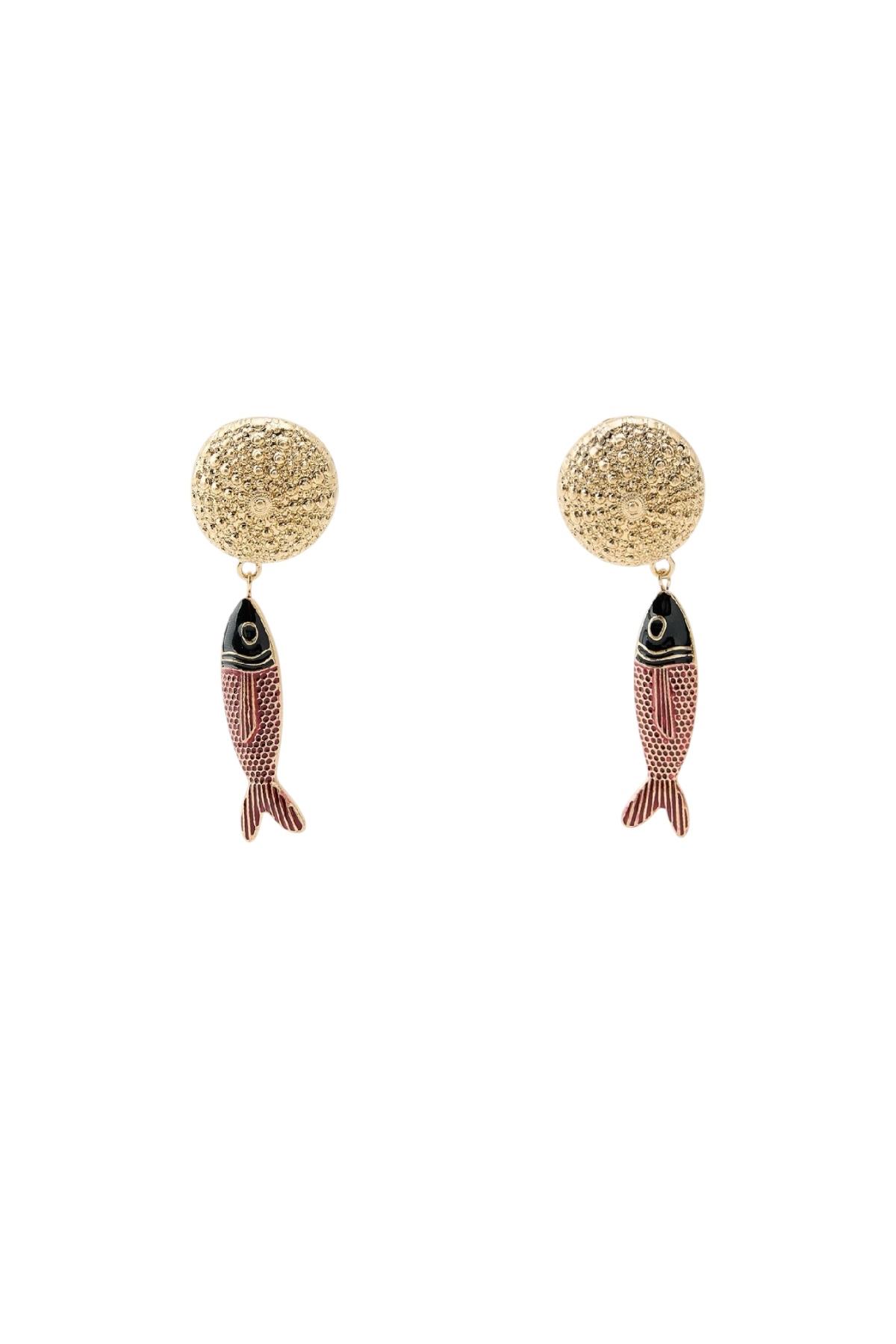 Renkli Balık Figürlü Küpe