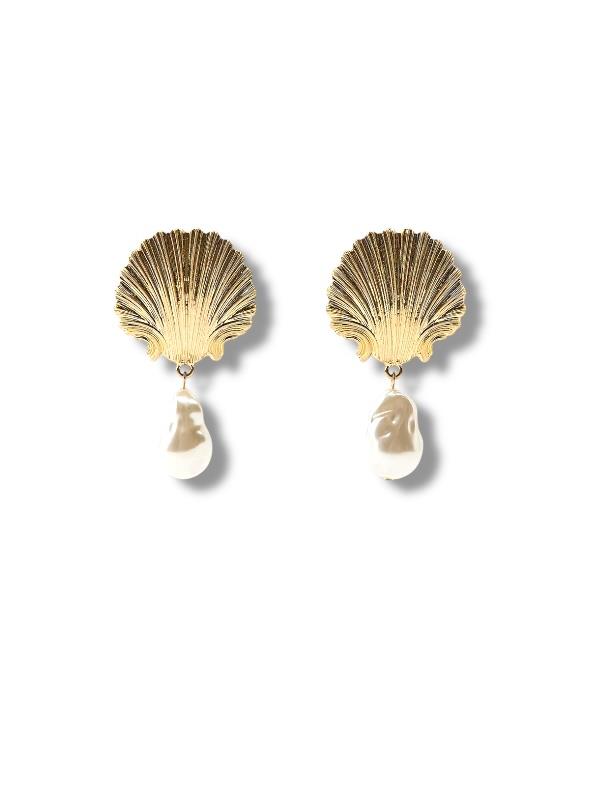 Suni İnci Deniz Kabuğu Küpe