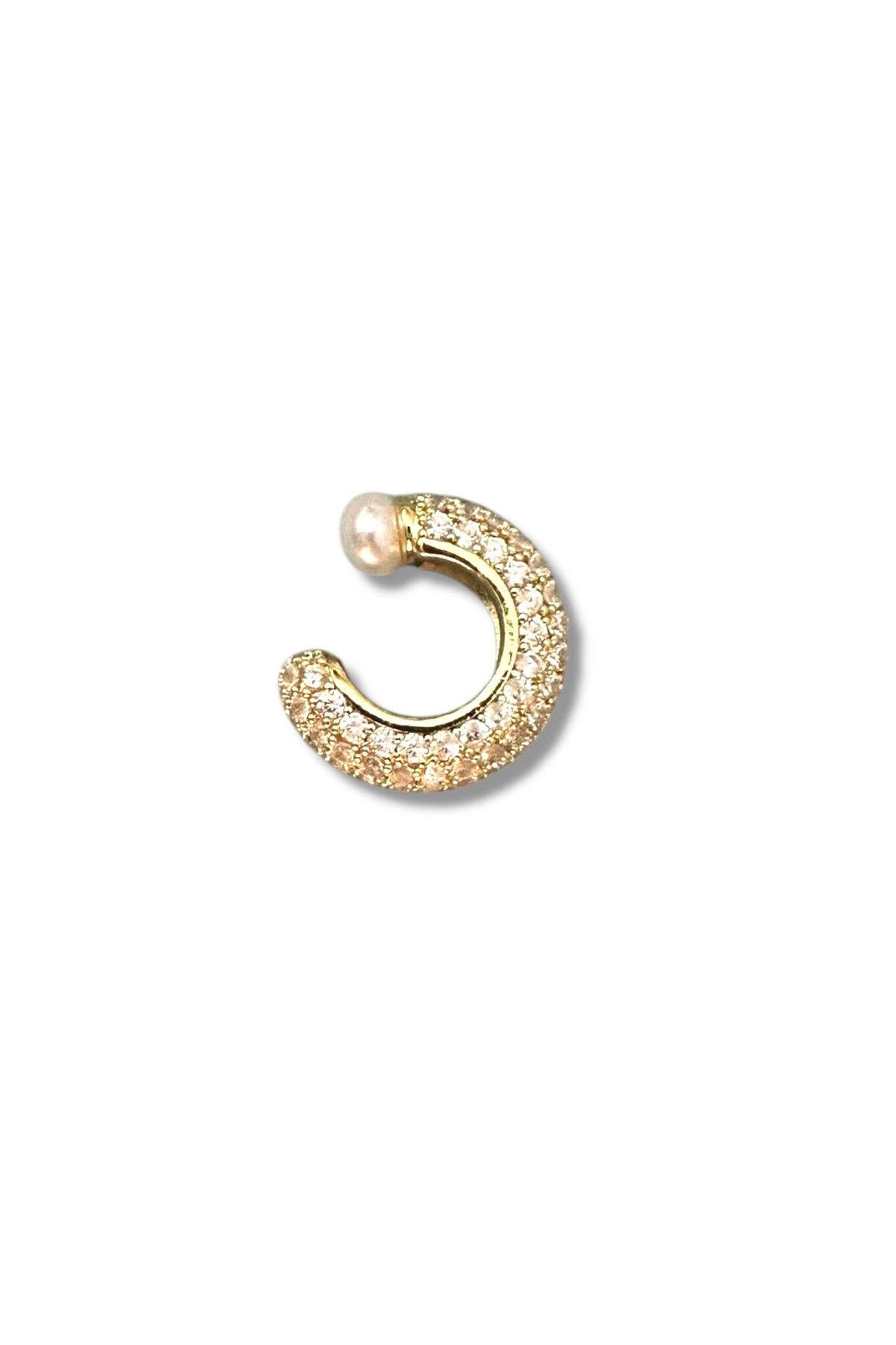 İnci Topçuklu Zirkon taş Cuff