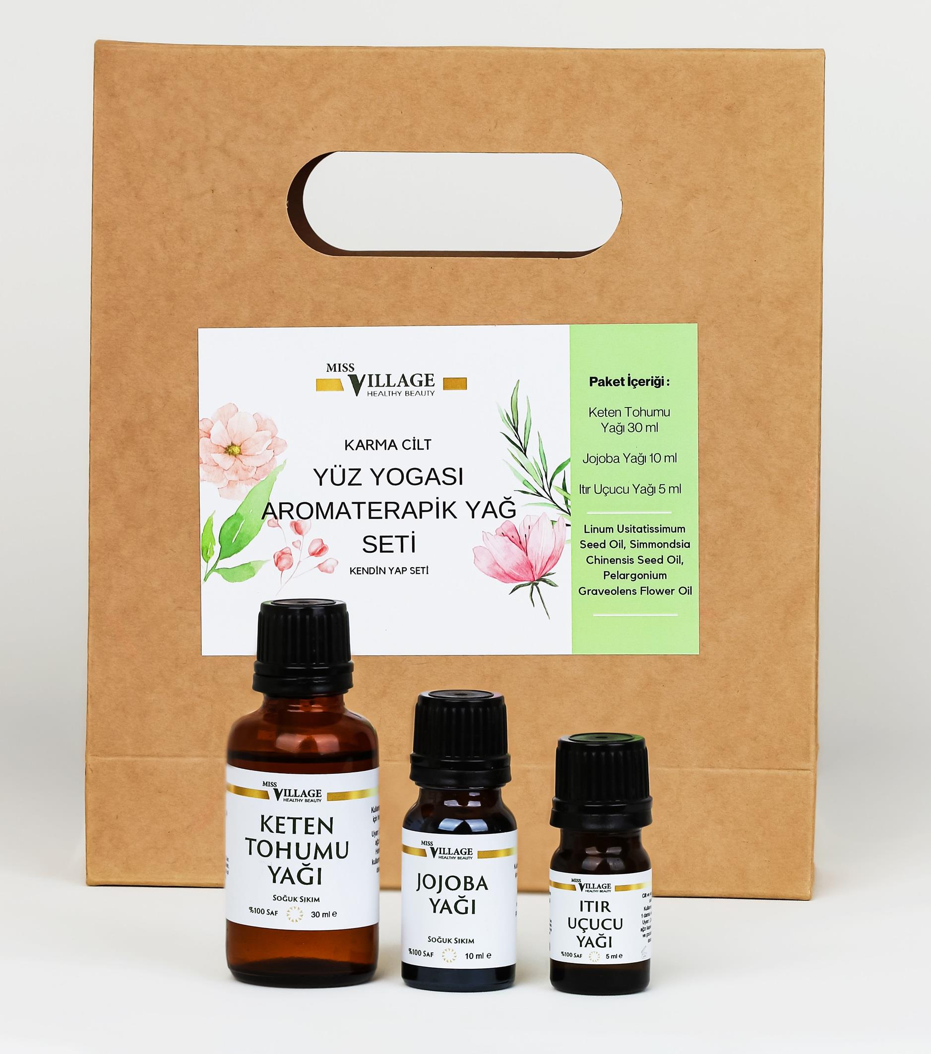 YÜZ YOGASI AROMATERAPİK YAG SETİ -KARMA CİLT 
