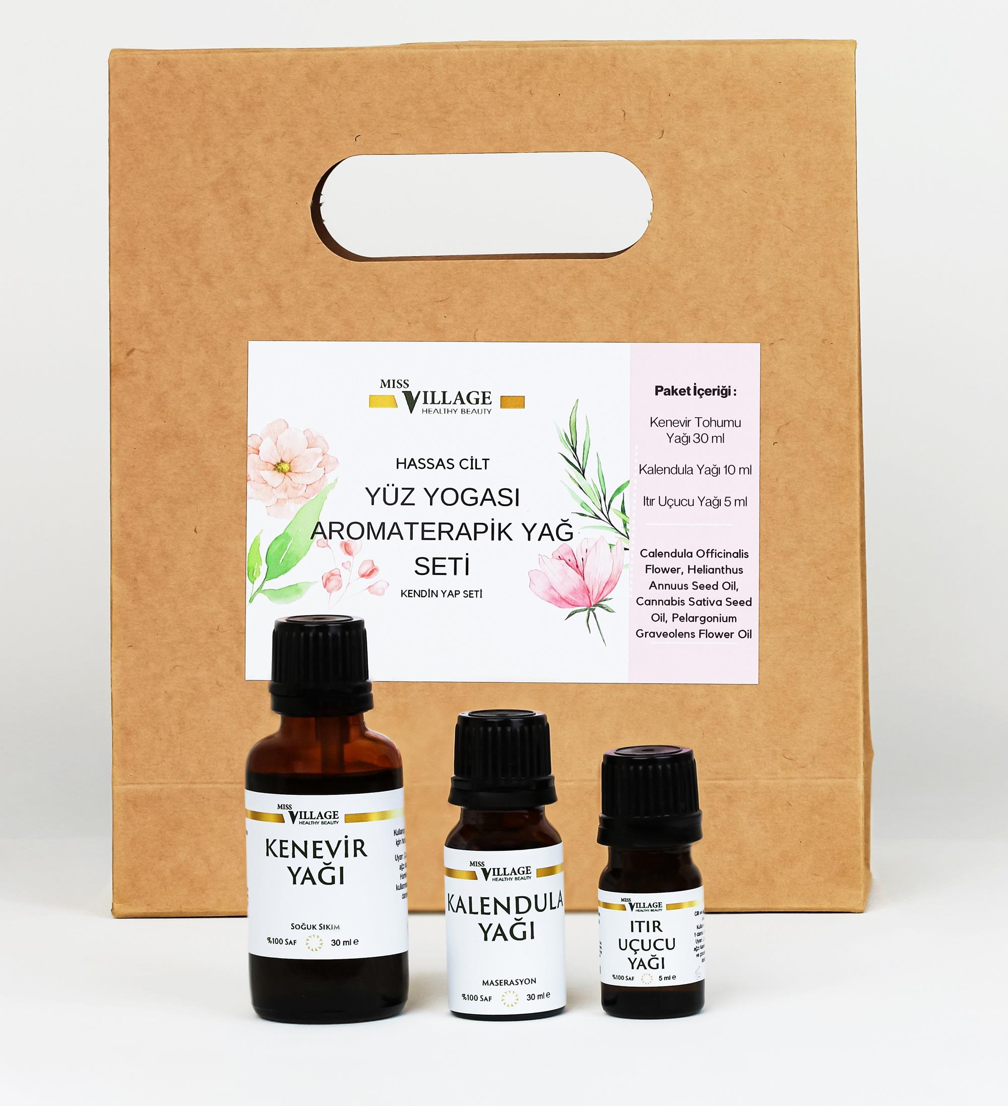 YÜZ YOGASI AROMATERAPIK YAĞ SETI -HASSAS CILT 