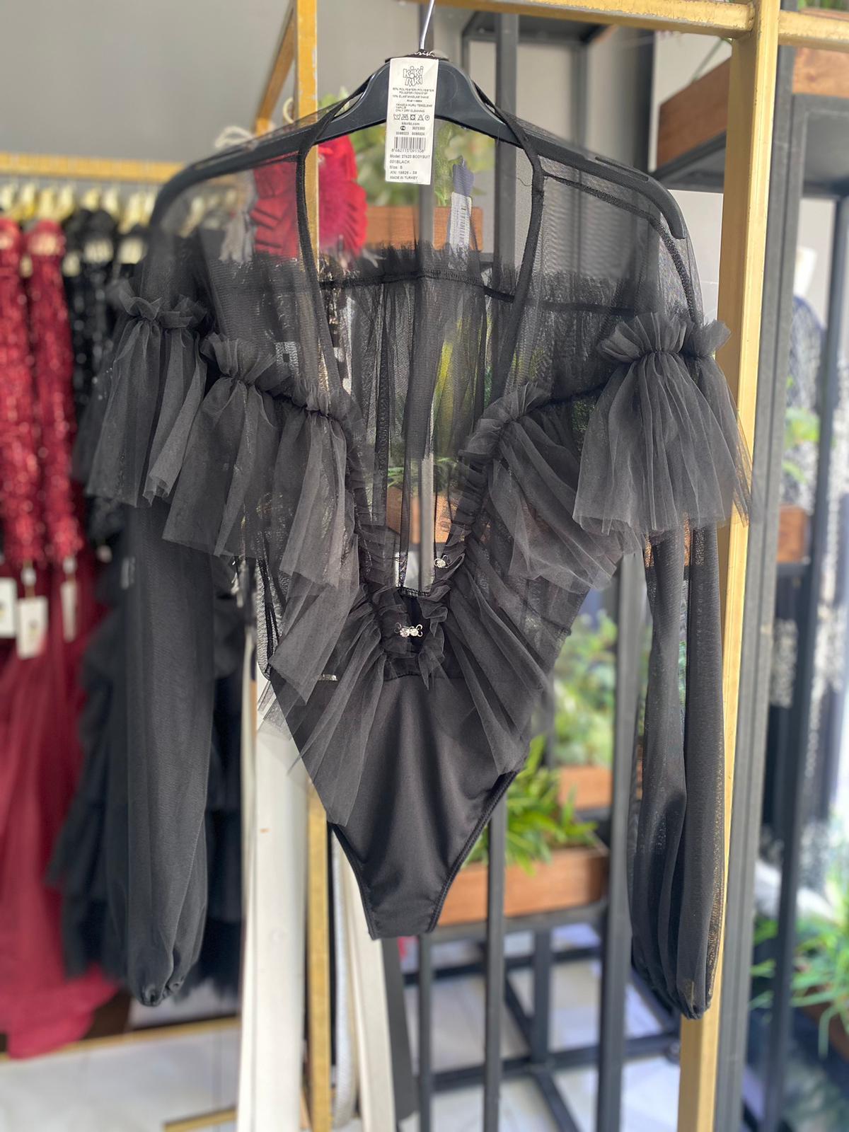 CHADA BOUTİQUE İTHAL TÜL ÇITÇITLI BLUZ