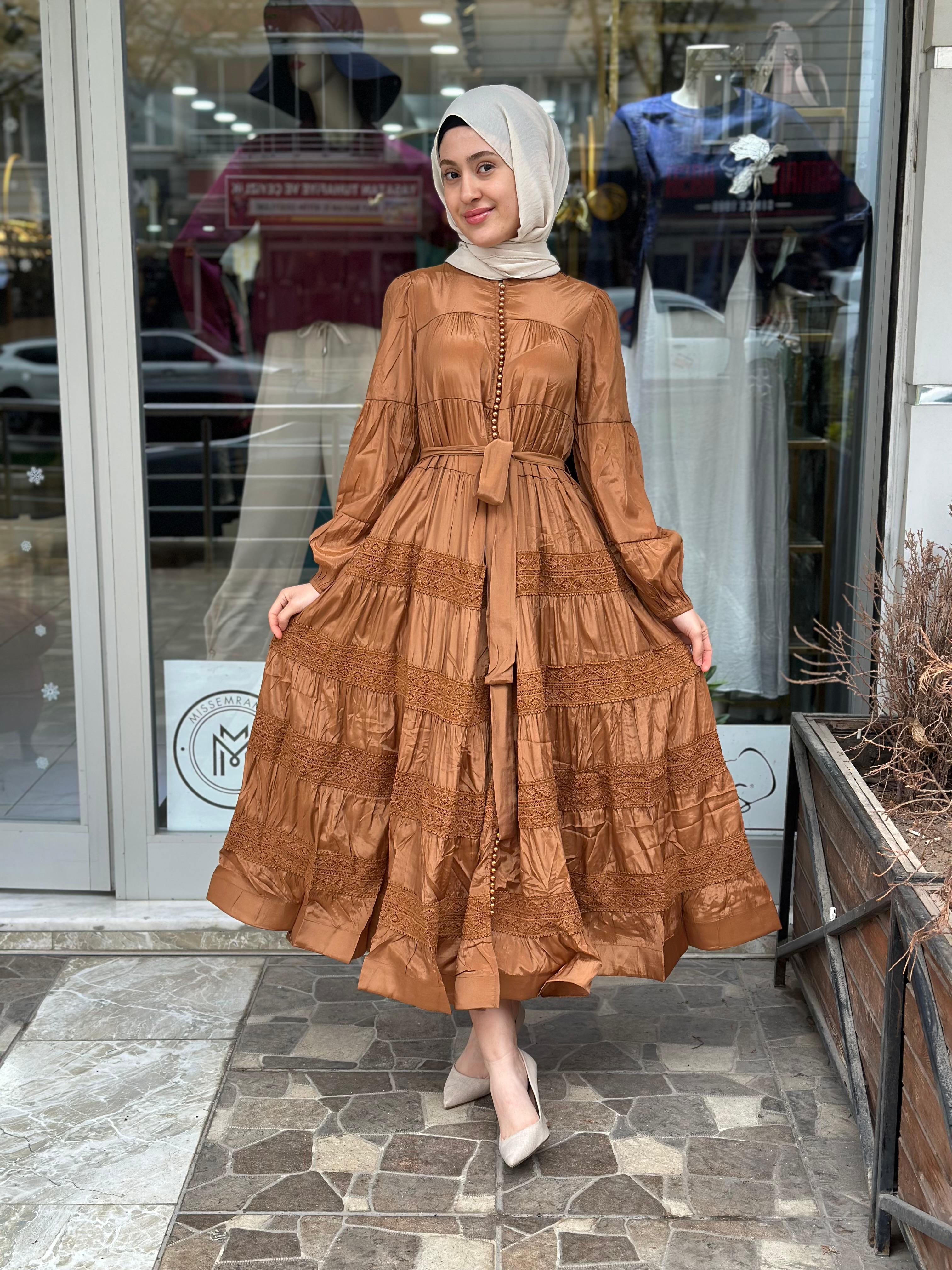 İTHAL CAMEL ELBİSE
