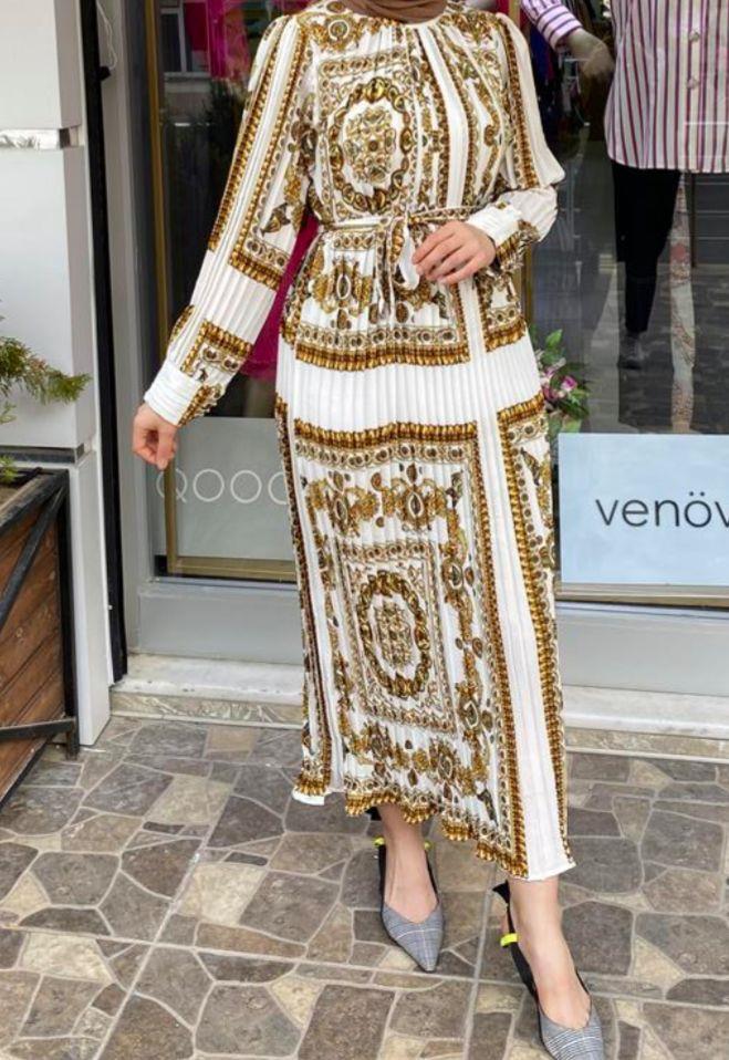 İTHAL DESENLİ ELBİSE