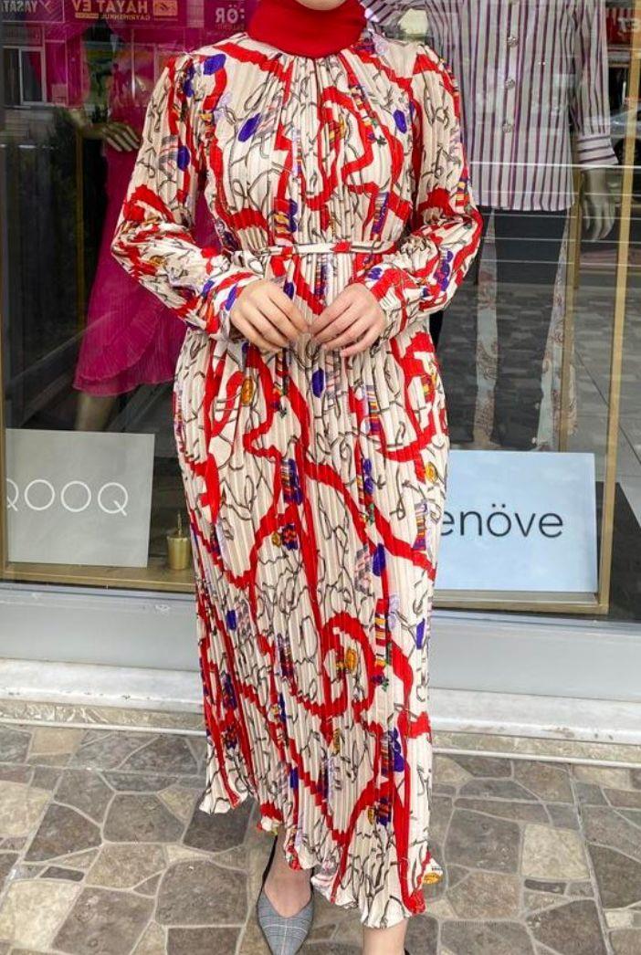 İTHAL DESENLİ ELBİSE