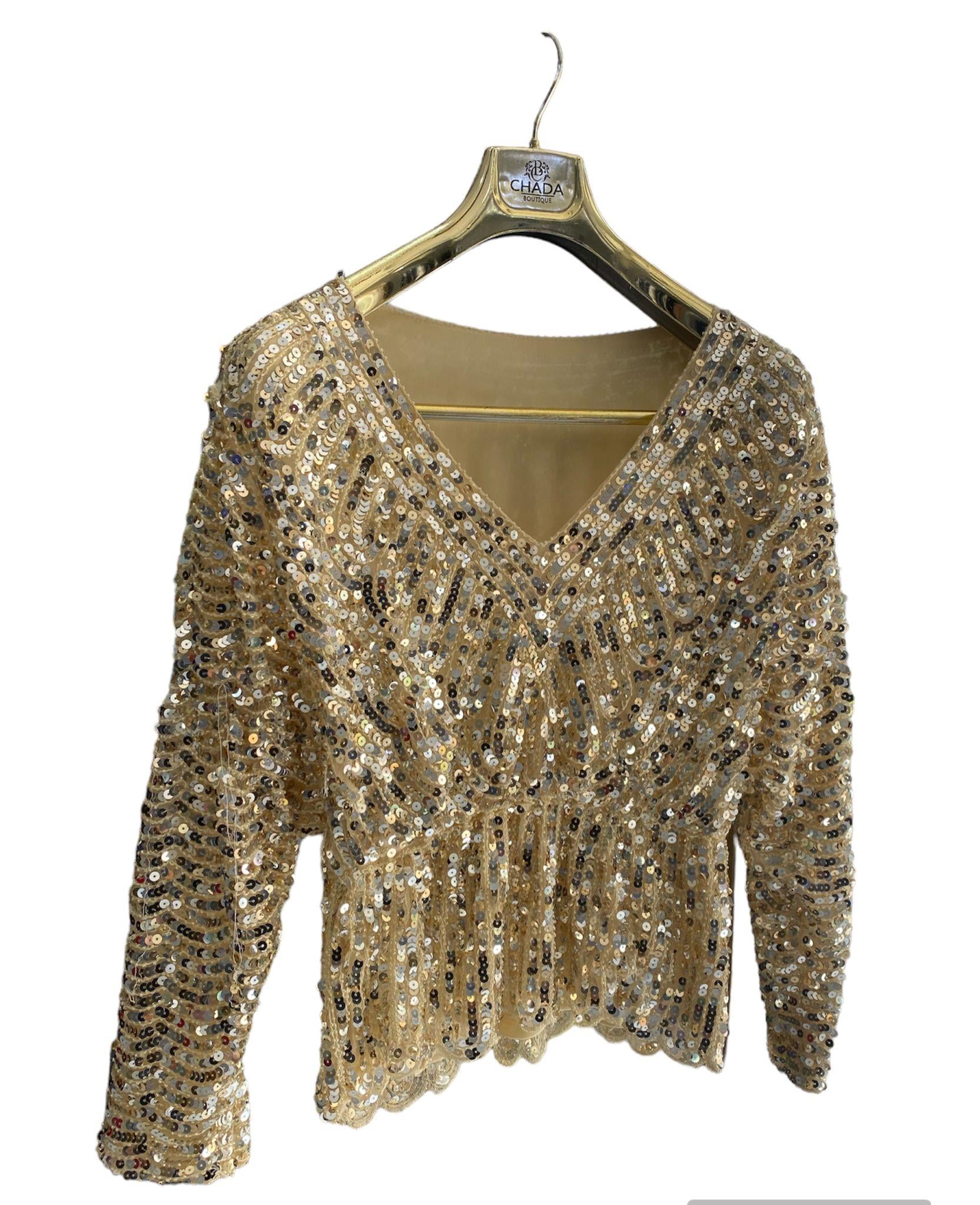 İTHAL PAYETLİ BLUZ