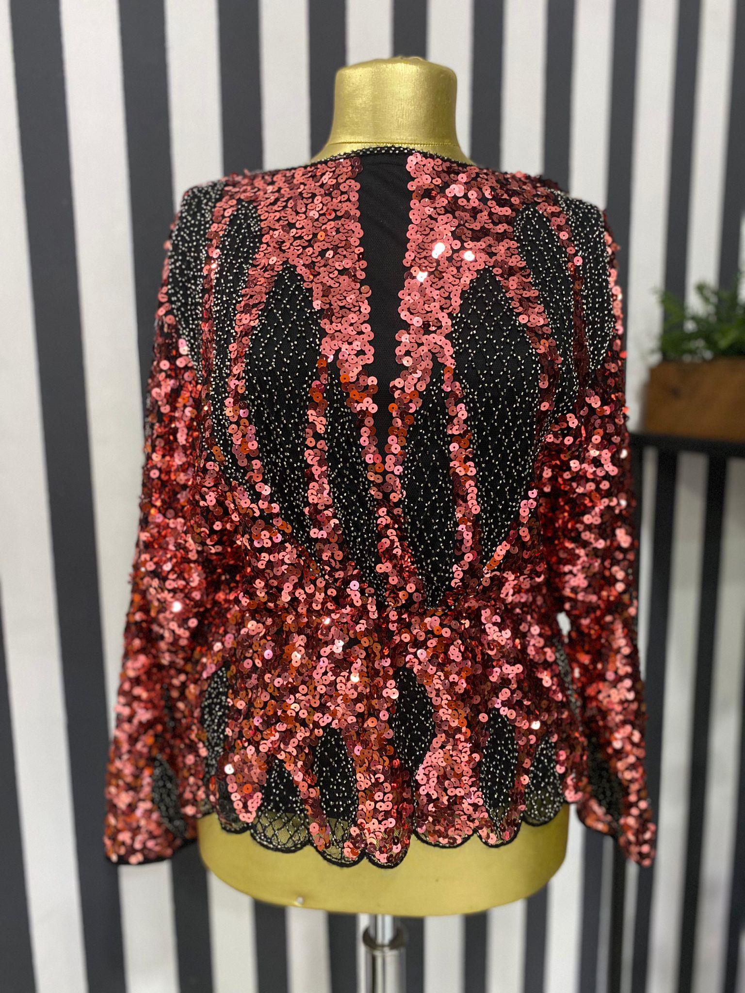 İTHAL PAYETLİ BLUZ 