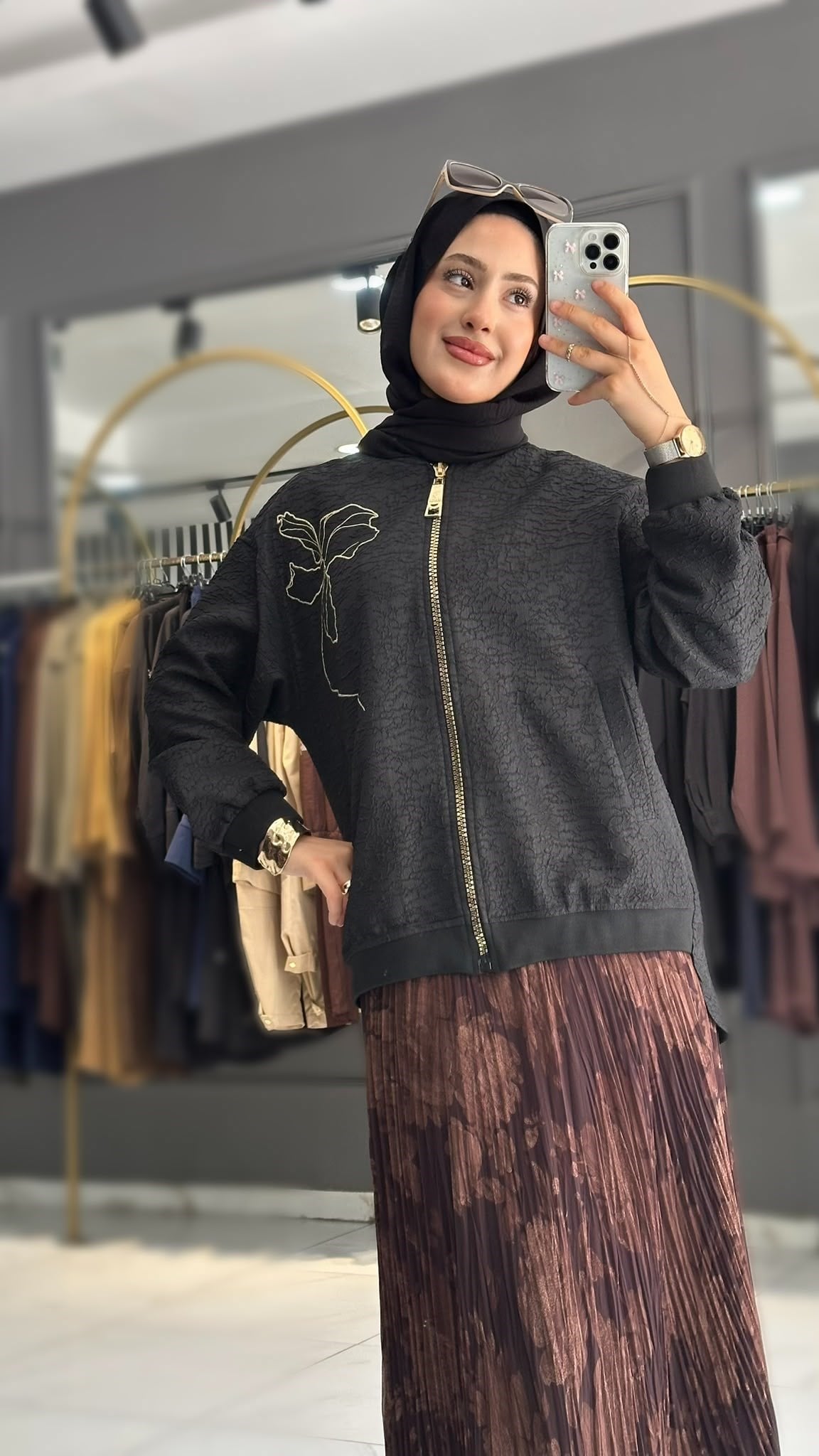 MİSSEMRAMİSS JAKAR BLOOM CEKET SİYAH