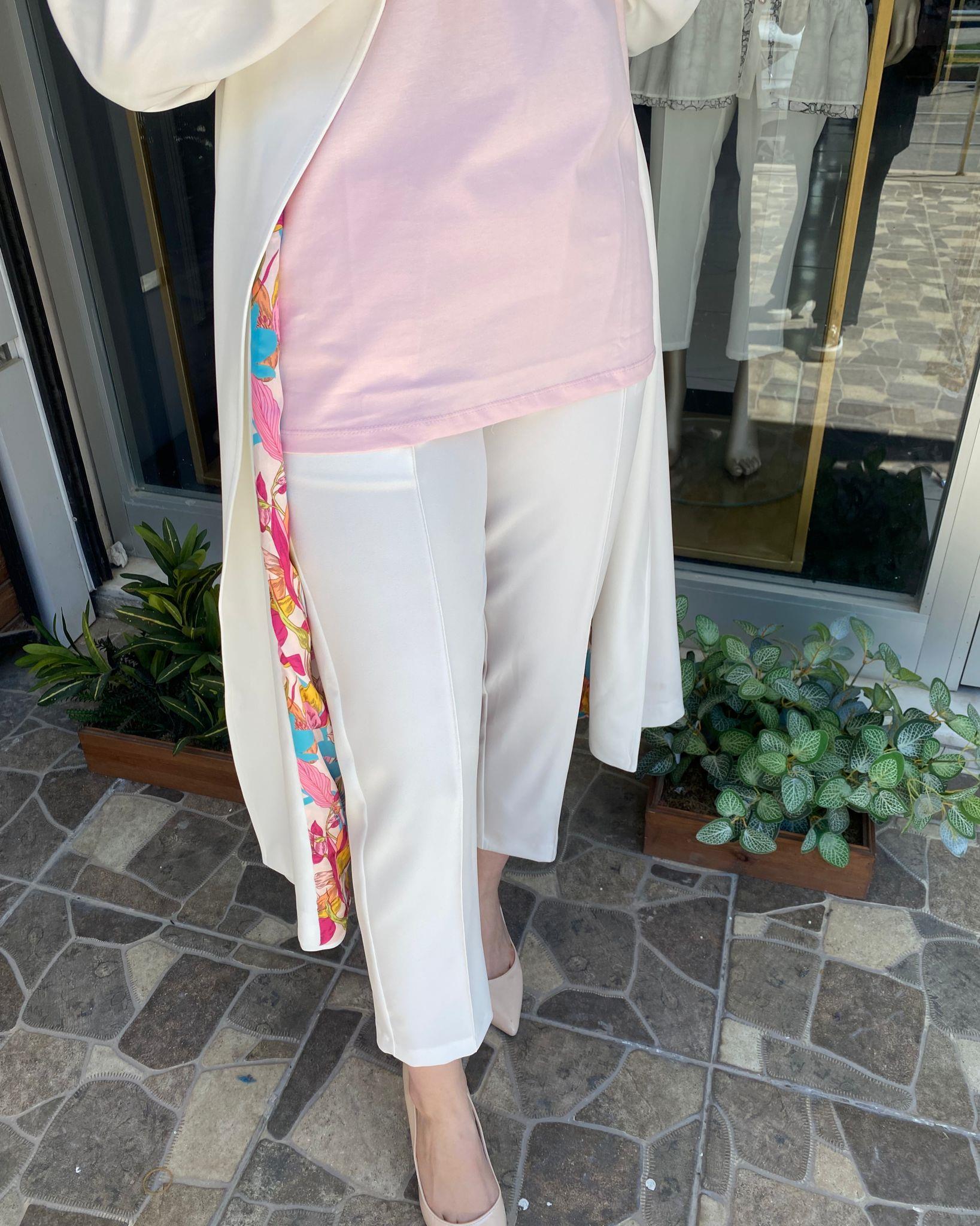 MİSSEMRAMİSS NERVÜRLÜ HAVUÇ PANTOLON EKRU 