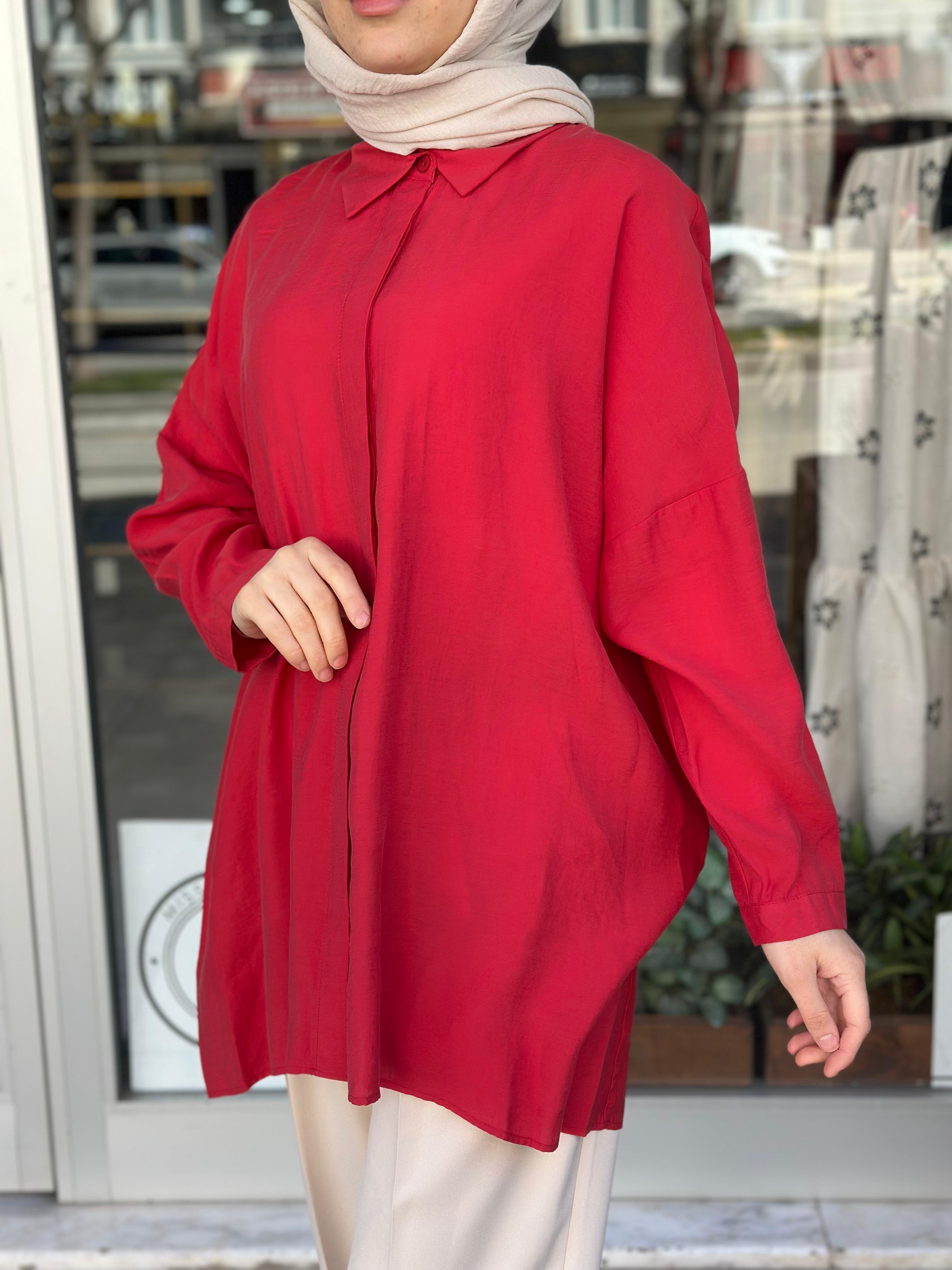 NUSS GÖMLEK KIRMIZI 