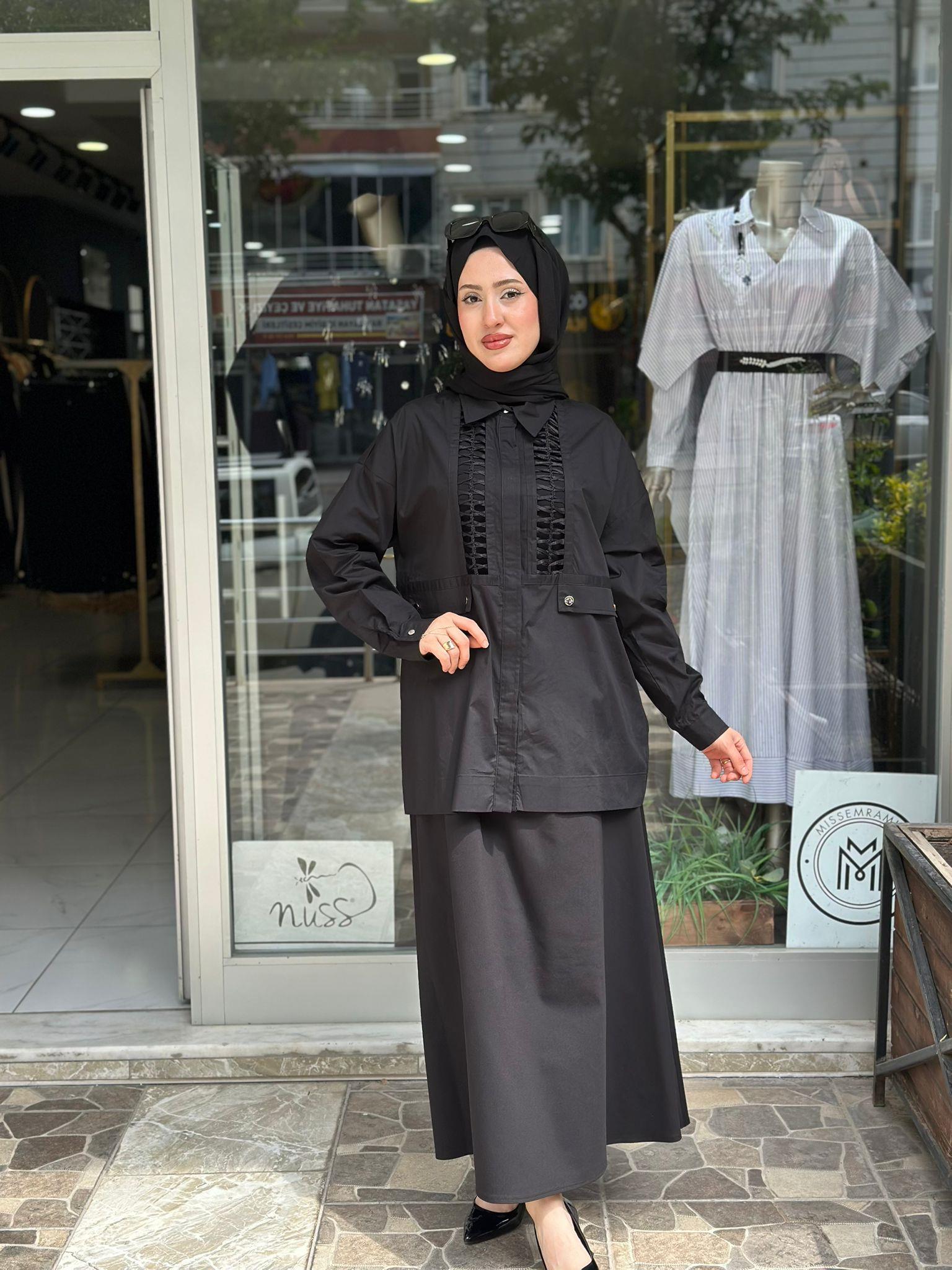 CEREMONY BELİ LASTİKLİ DÜZ NEPTÜN ETEK SİYAH