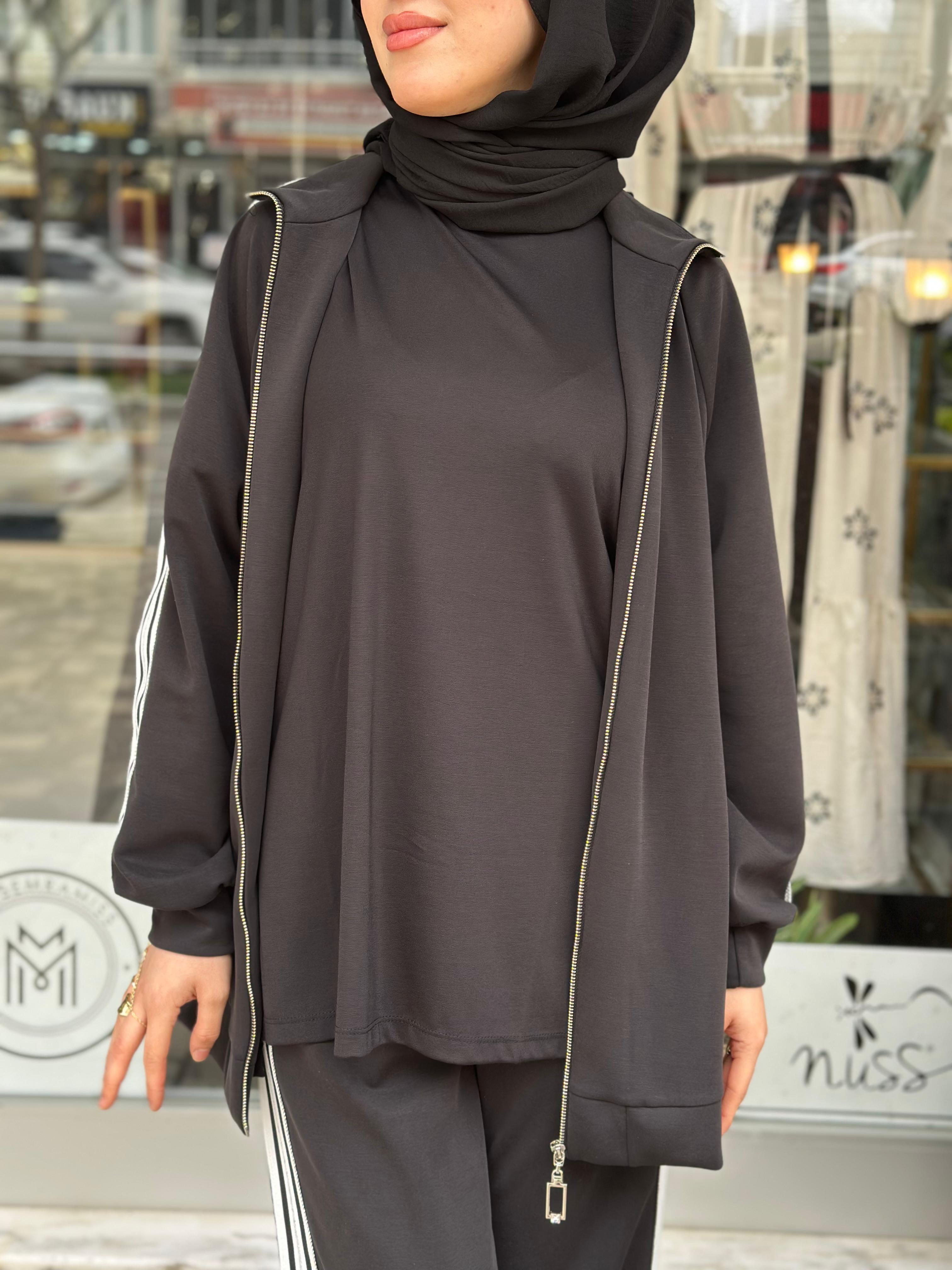 CEREMONY KISA KOLLU BAMBU BLUZ SİYAH 