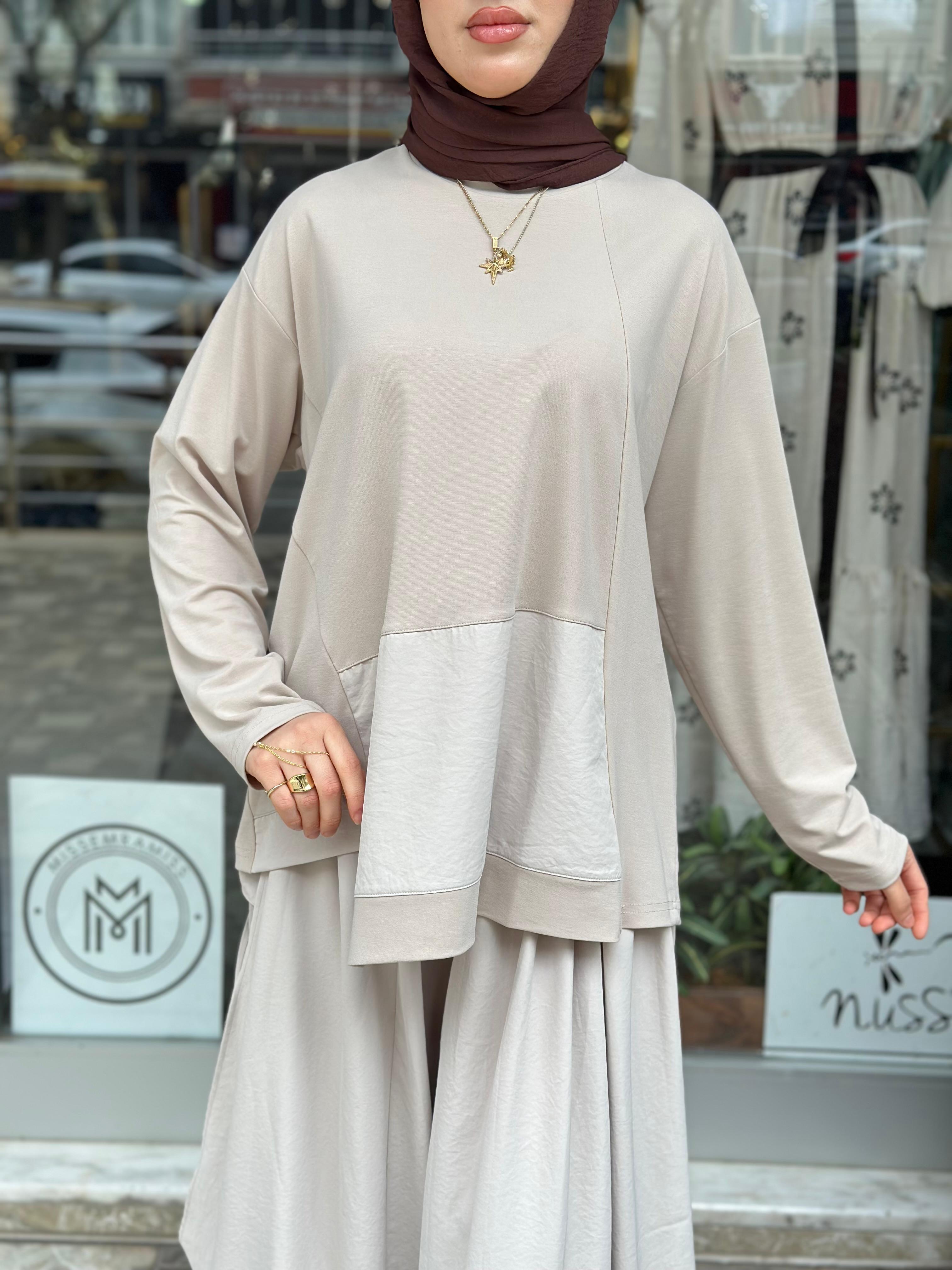 CEREMONY UZUN KOLLU BAMBU BLUZ TAŞ 