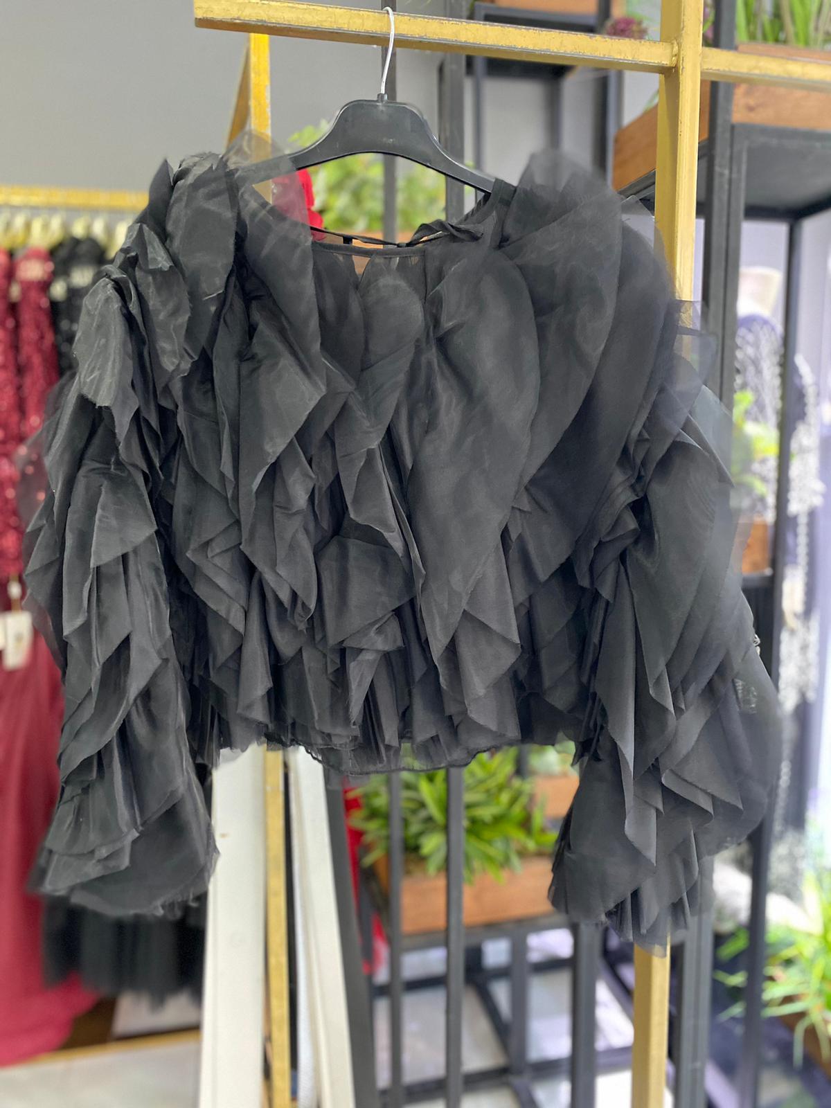 CHADA BOUTİQUE İTHAL YAPRAK BLUZ