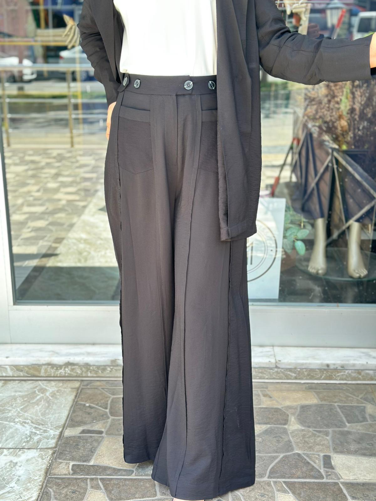 CLOCHE NAVİS DÜĞME DETAYLI PANTOLON 