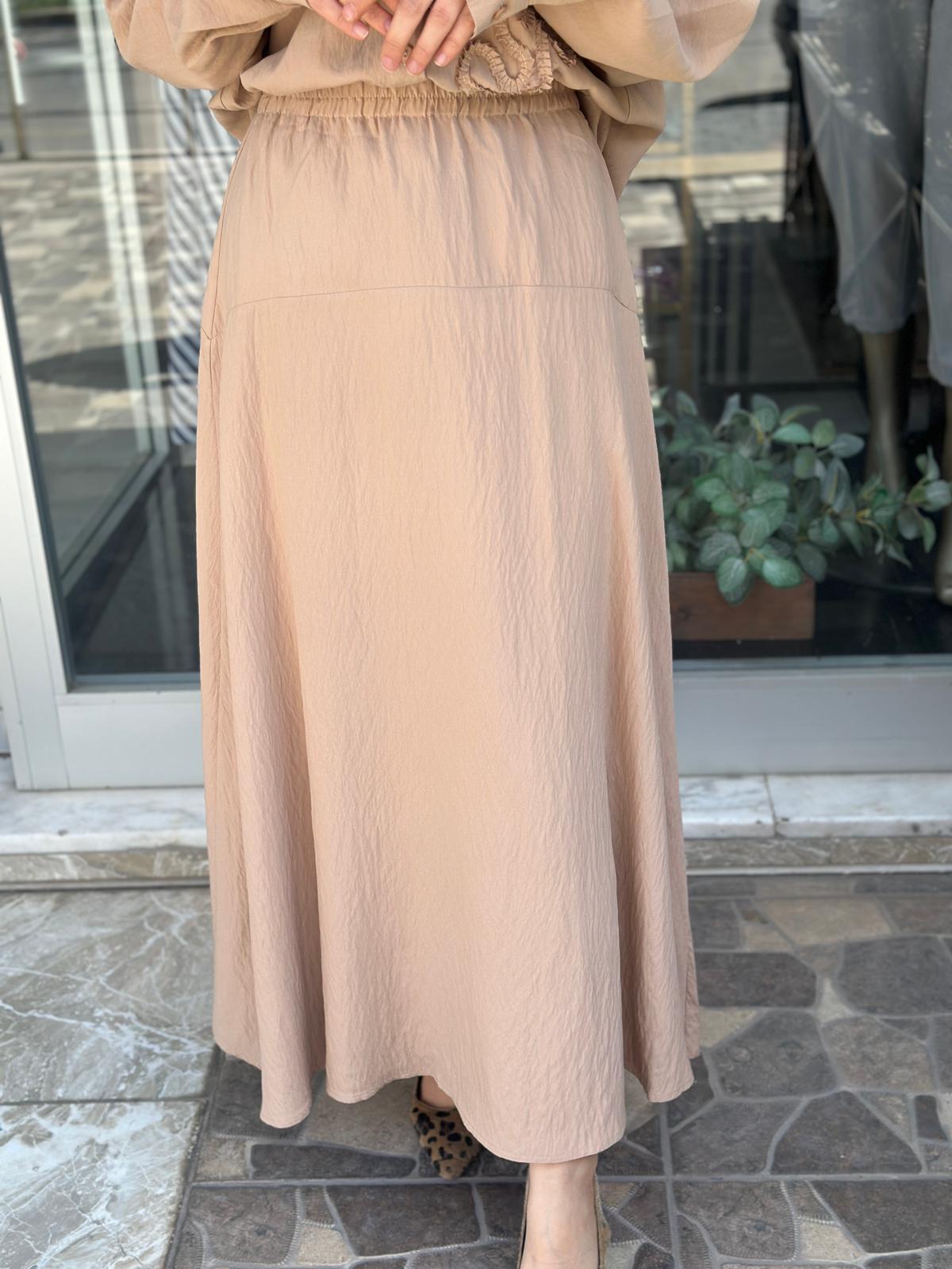 CLOCHE NAVİS ETEK CAMEL 