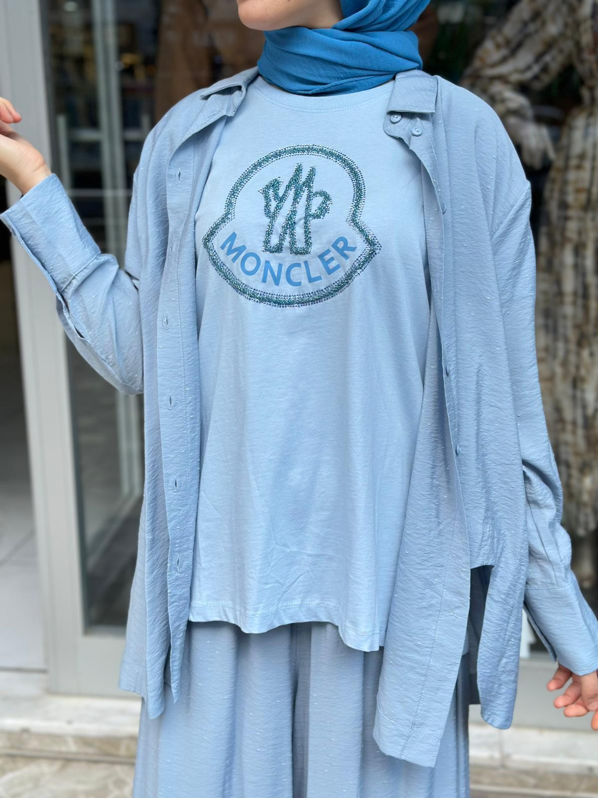 İTHAL İÇLİK MONCLER  MAVİ 