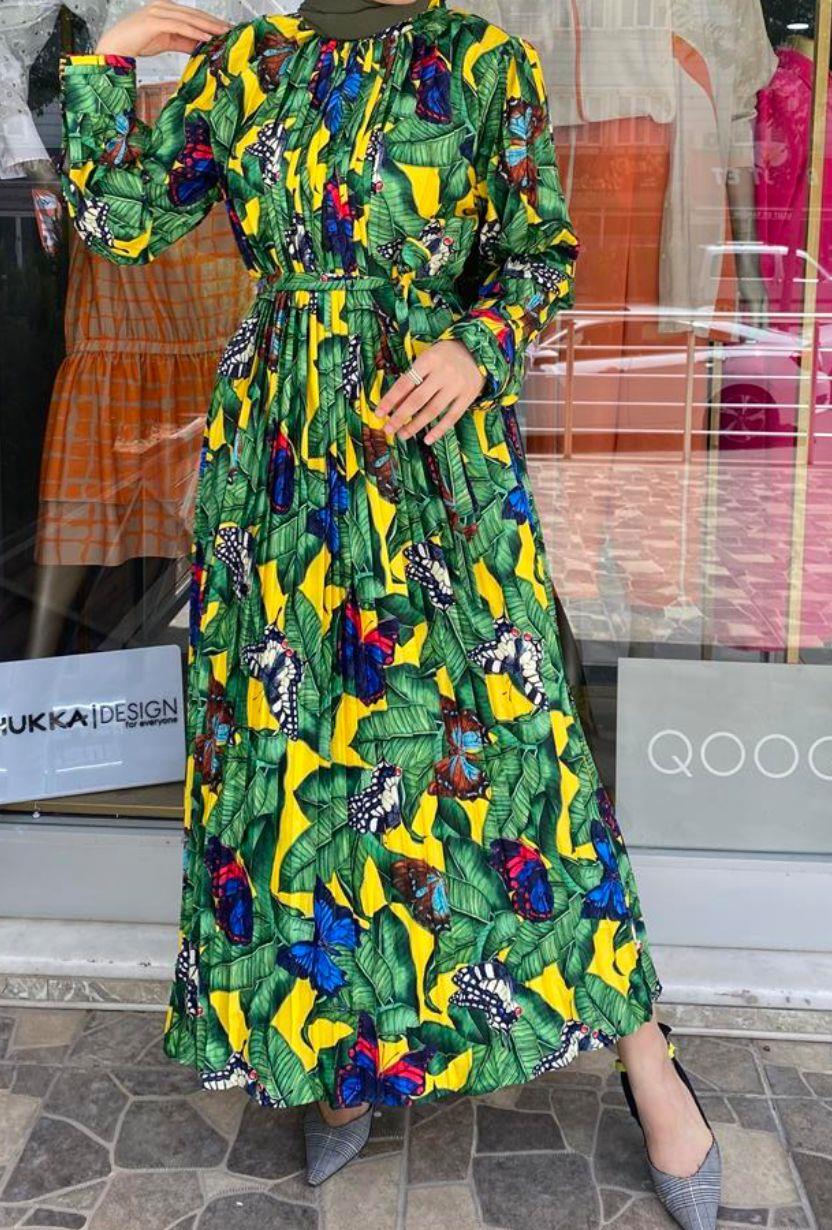 İTHAL PLİSELİ ELBİSE 