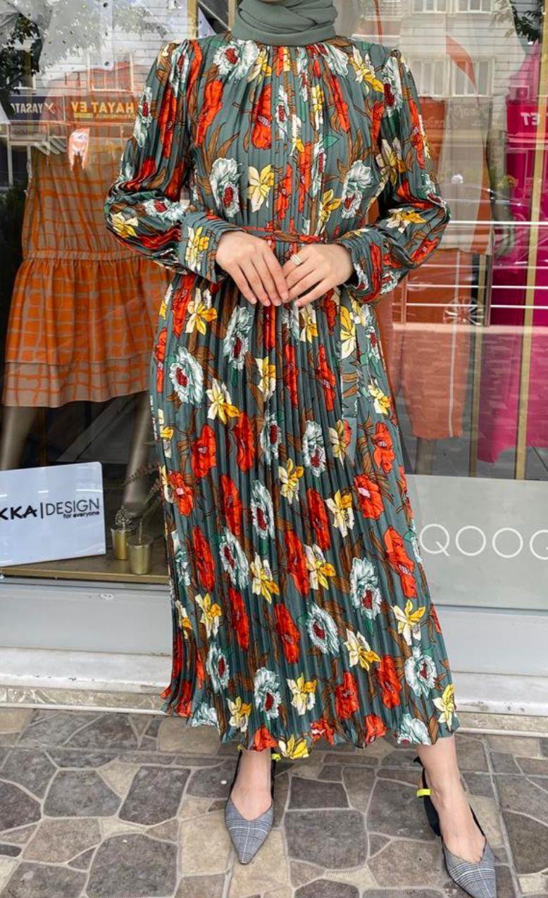 İTHAL PLİSELİ ELBİSE 