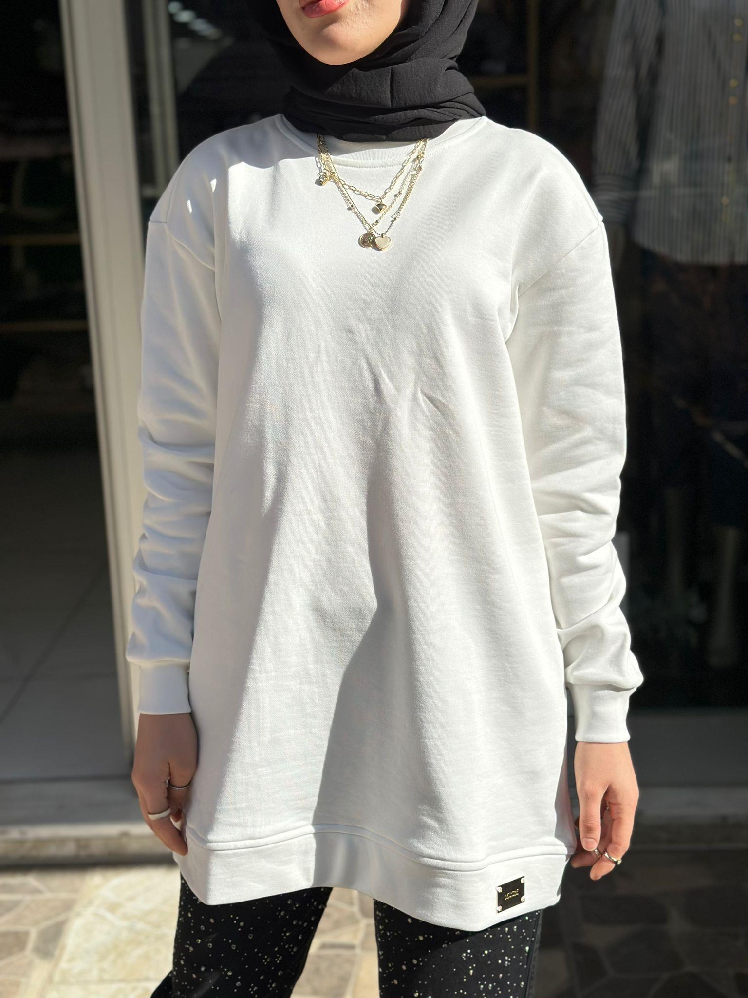 MİSSEMRAMİSS BASIC PAMUKLU SWEATSHIRT EKRU 