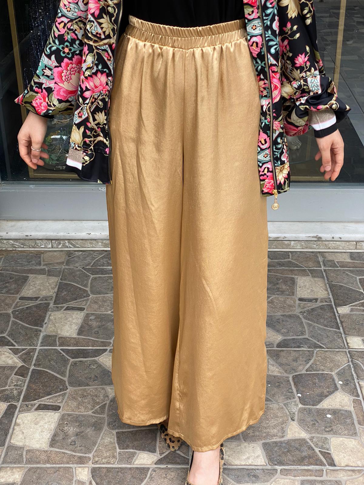 MİSSEMRAMİSS BEL LASTİKLİ AİROBİN PANTOLON GOLD