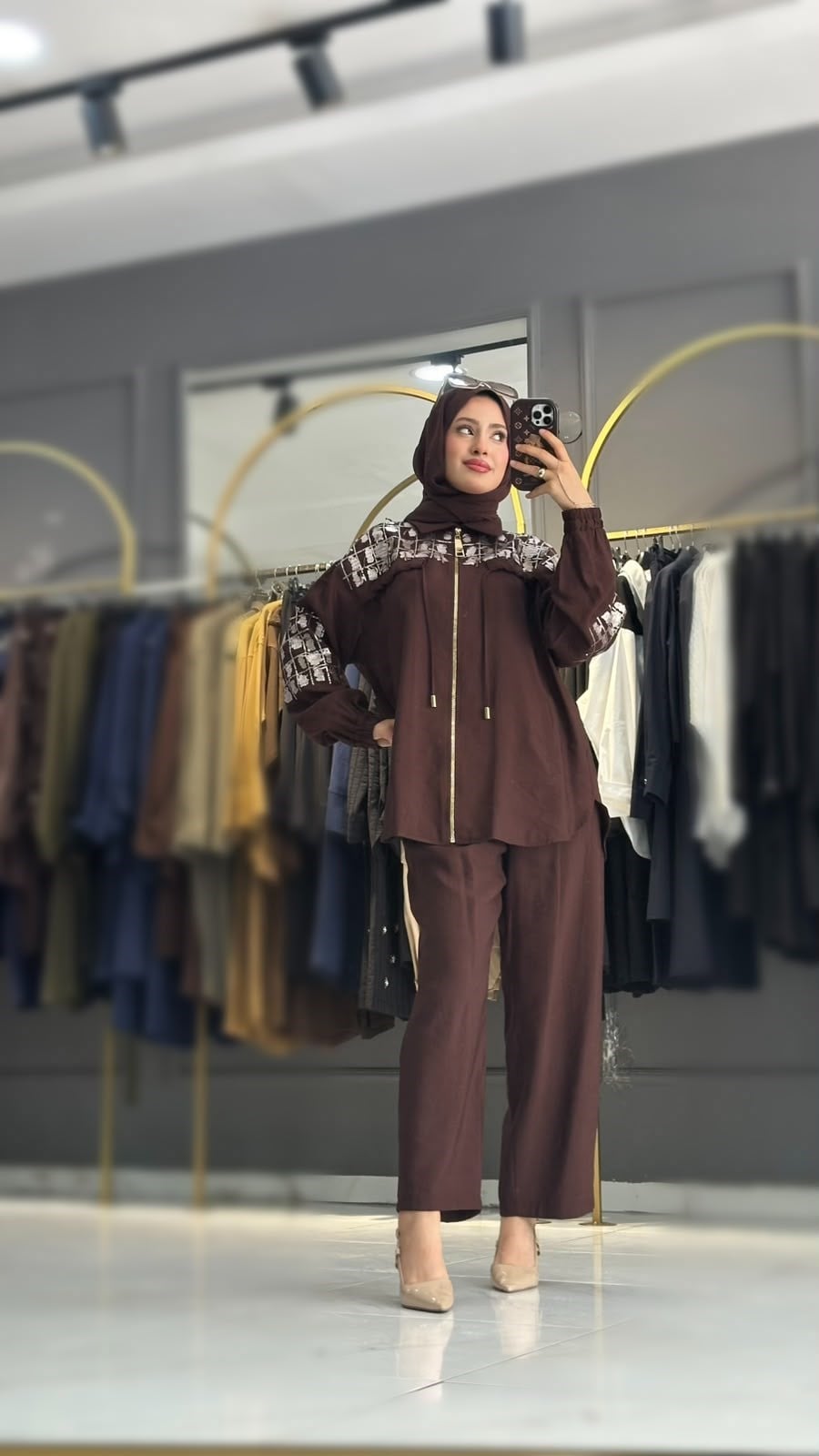 MİSSEMRAMİSS ELEGANZA GRAFITE TAKIM KAHVERENGİ