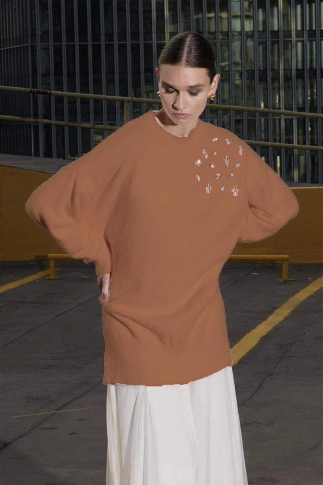 MİSSEMRAMİSS MAGLIONE ANGORA KAZAK CAMEL