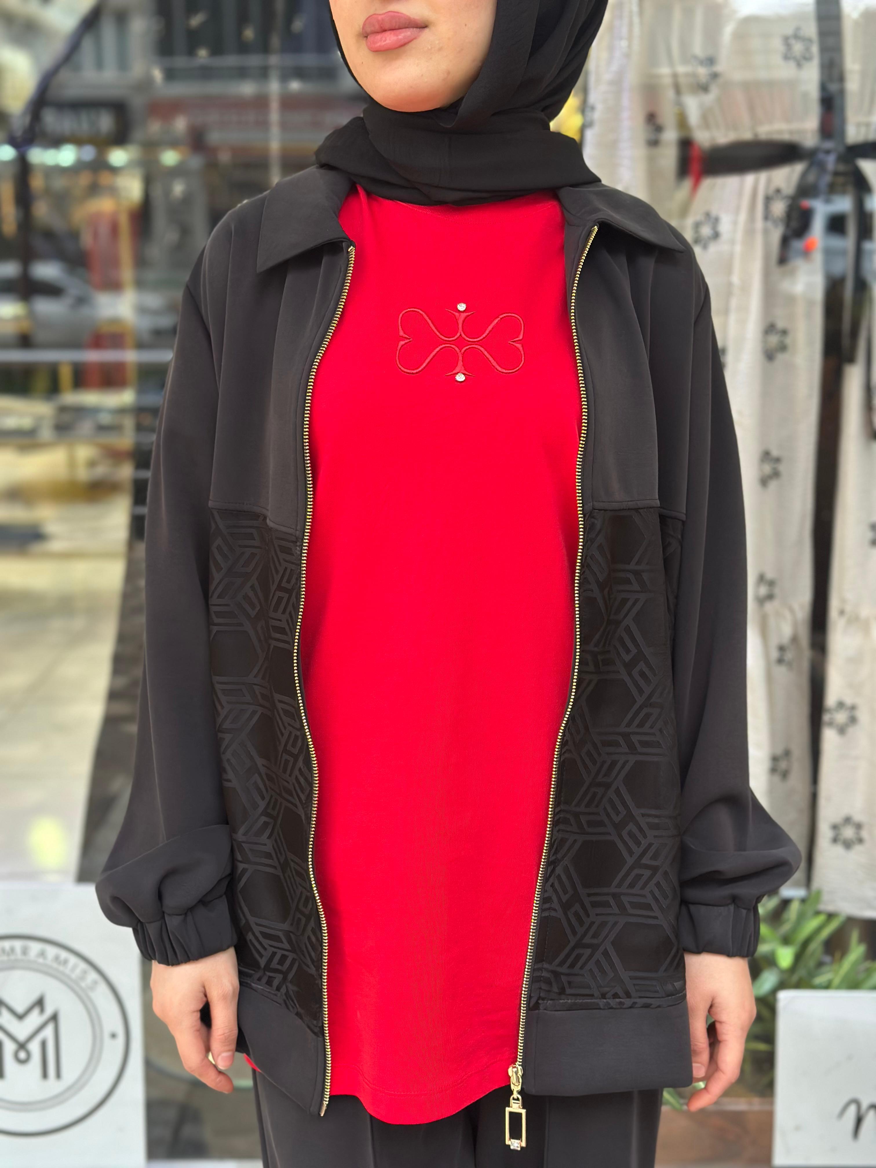 MİSSEMRAMİSS MSSM NAKIŞLI TSHIRT KIRMIZI