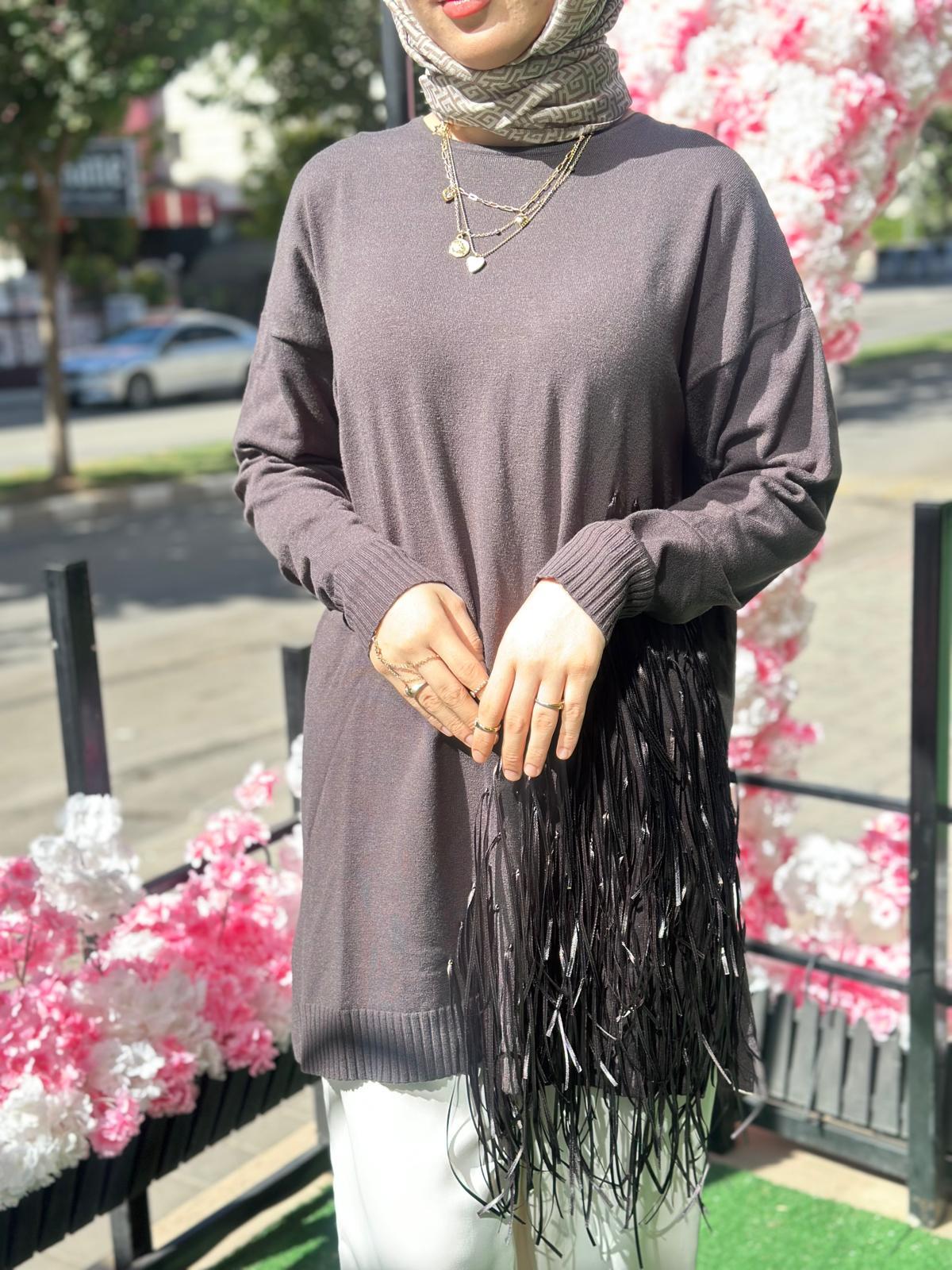 MİSSEMRAMİSS ROPE BASIC TRİKO KAZAK ANTRASİT