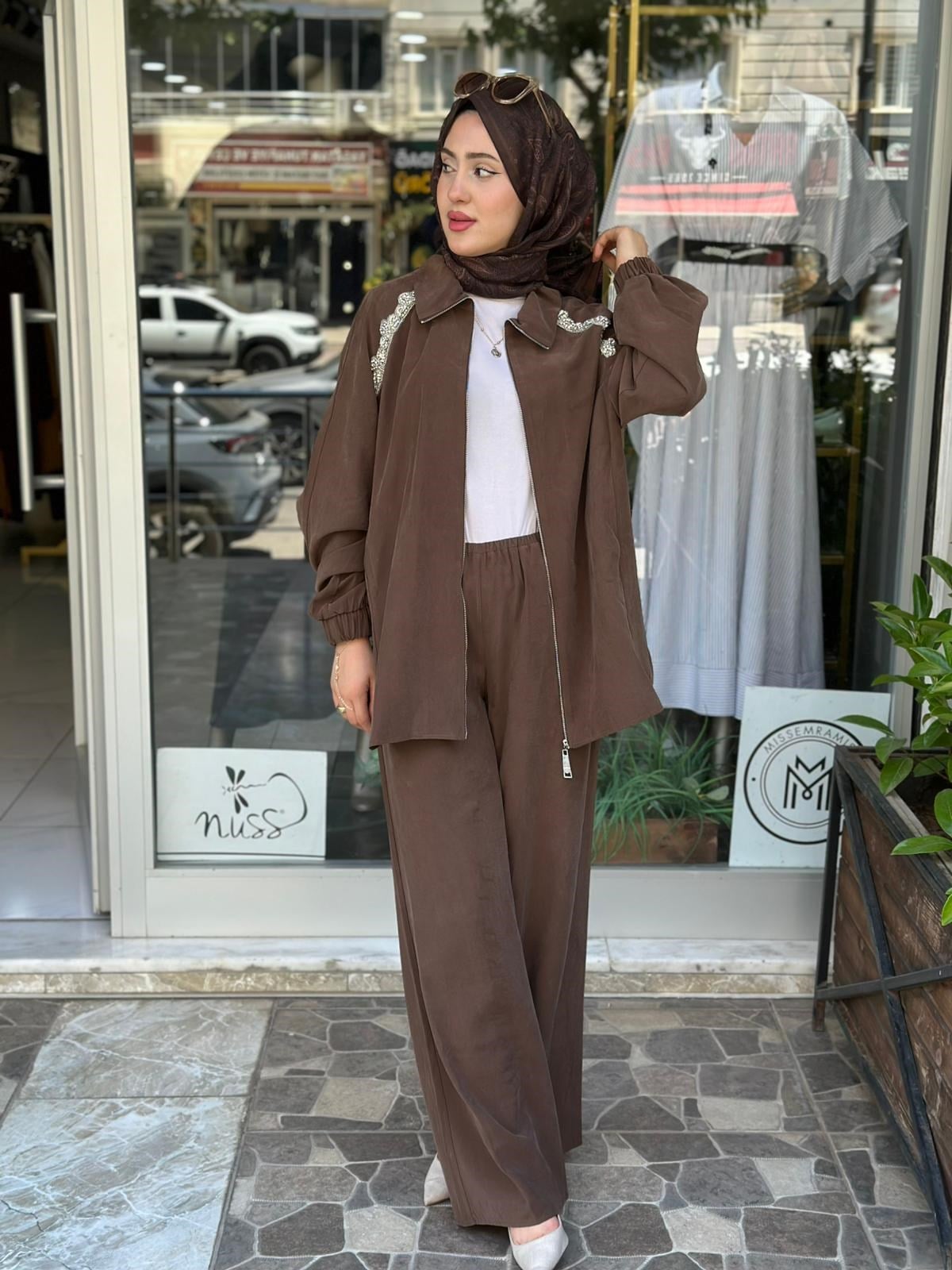 MİSSEMRAMİSS SIGNORA TAKIM KAHVERENGİ
