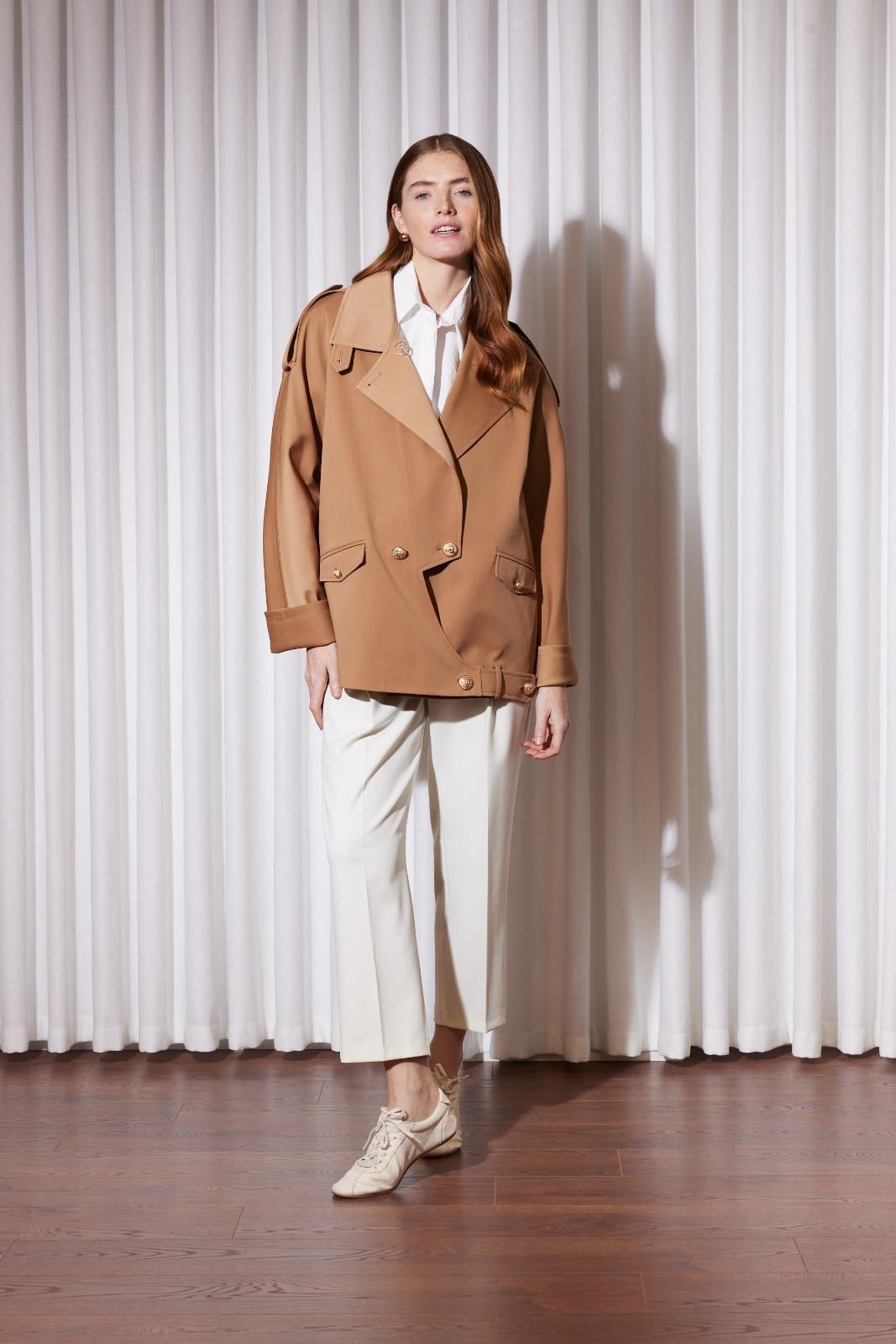 MİSSEMRAMİSS VETRA KISA TRENCKOT CAMEL 