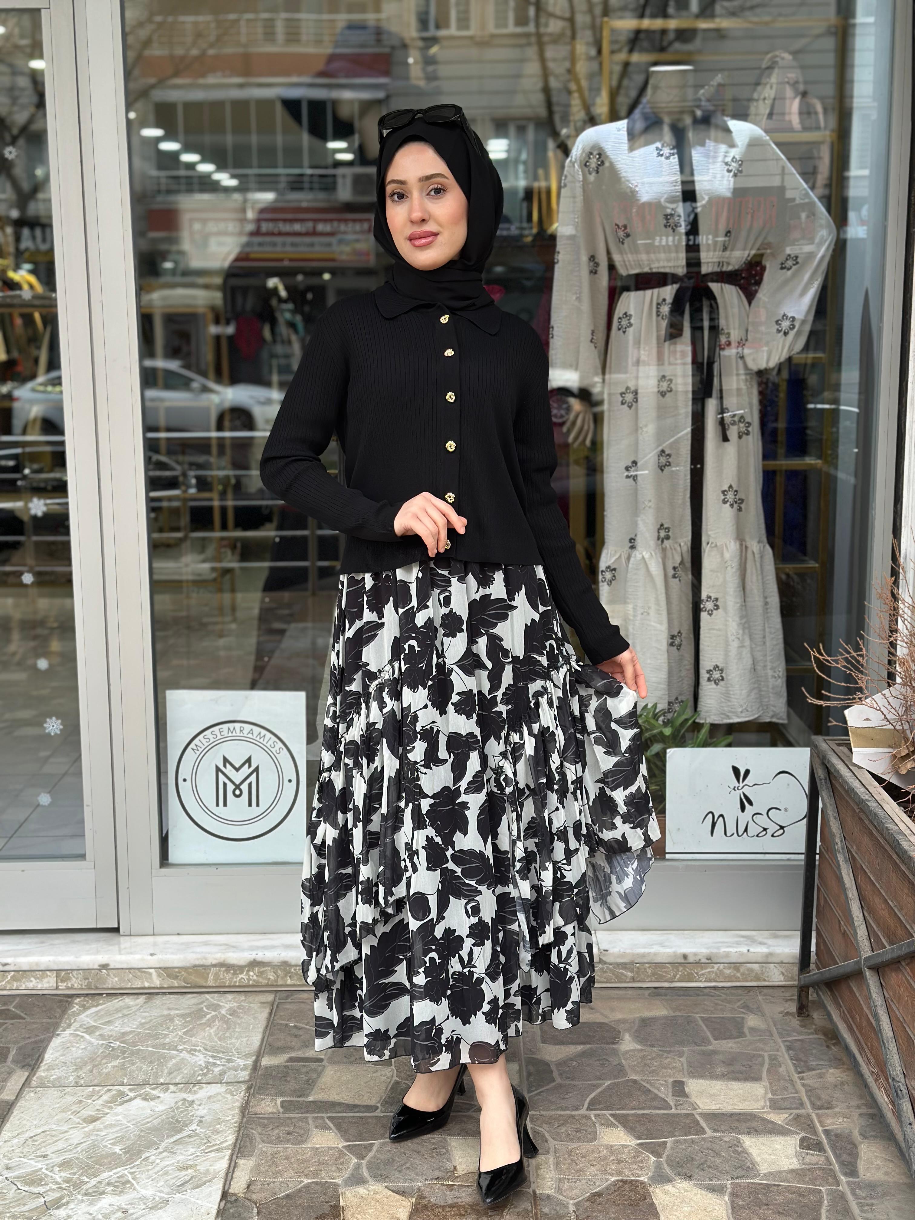 MİSSEMRAMİSS ZİNGARA DESIGNE ETEK  SİYAH