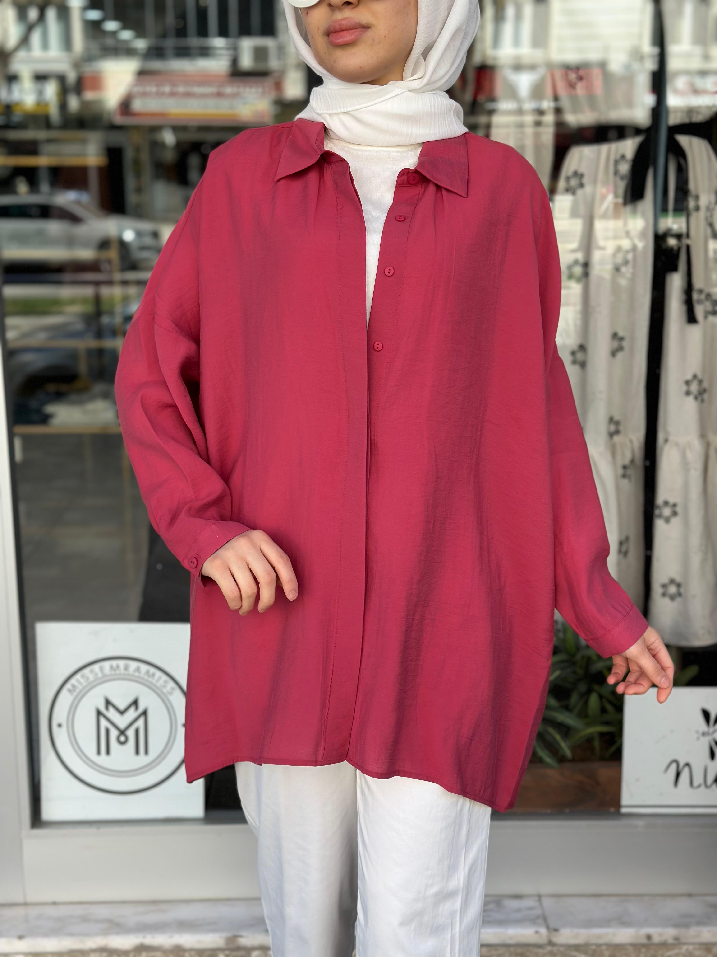 NUSS GÖMLEK RED PLUM 