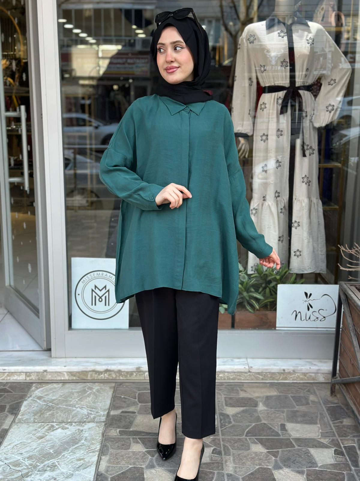 NUSS GÖMLEK ZÜMRÜT 