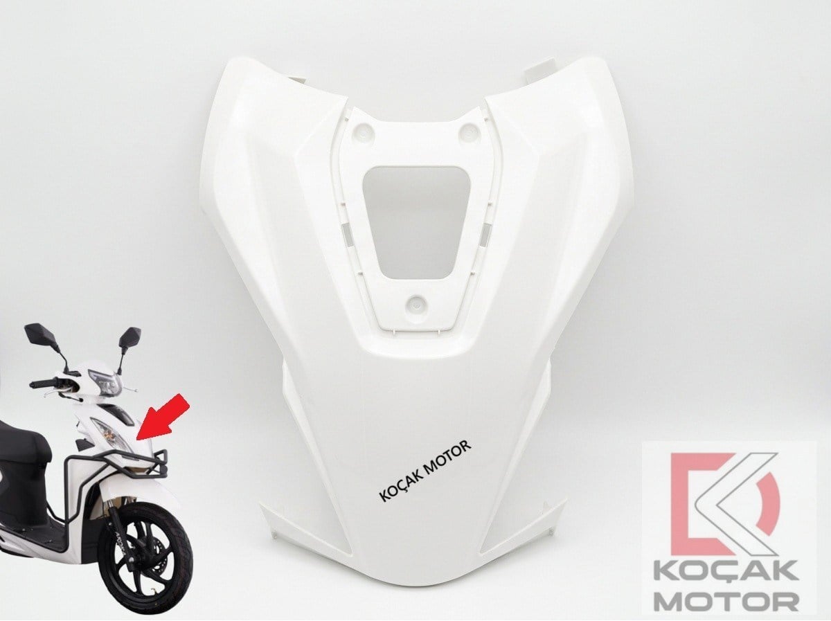 Arora Boss 50 Ön Orta Kapak Beyaz BOSS125 - 003