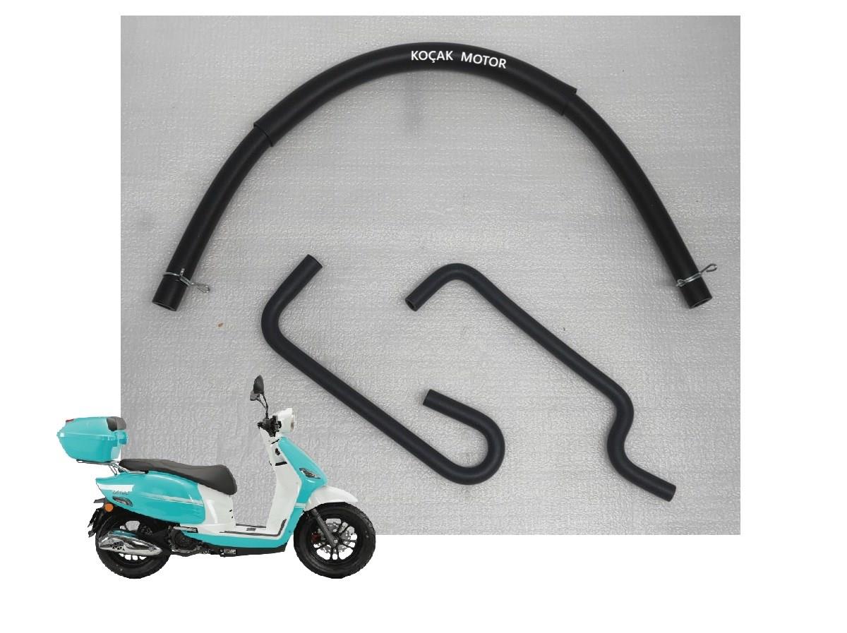 Rks Neon 125 Karbon Kutusu Hortumu 3'Lü Takım