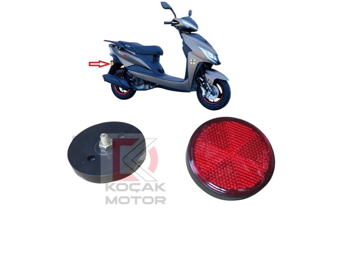 Arora Bravo 50 Arka Çamurluk Reflektör Kırmızı 6mm ( 2 Adet )